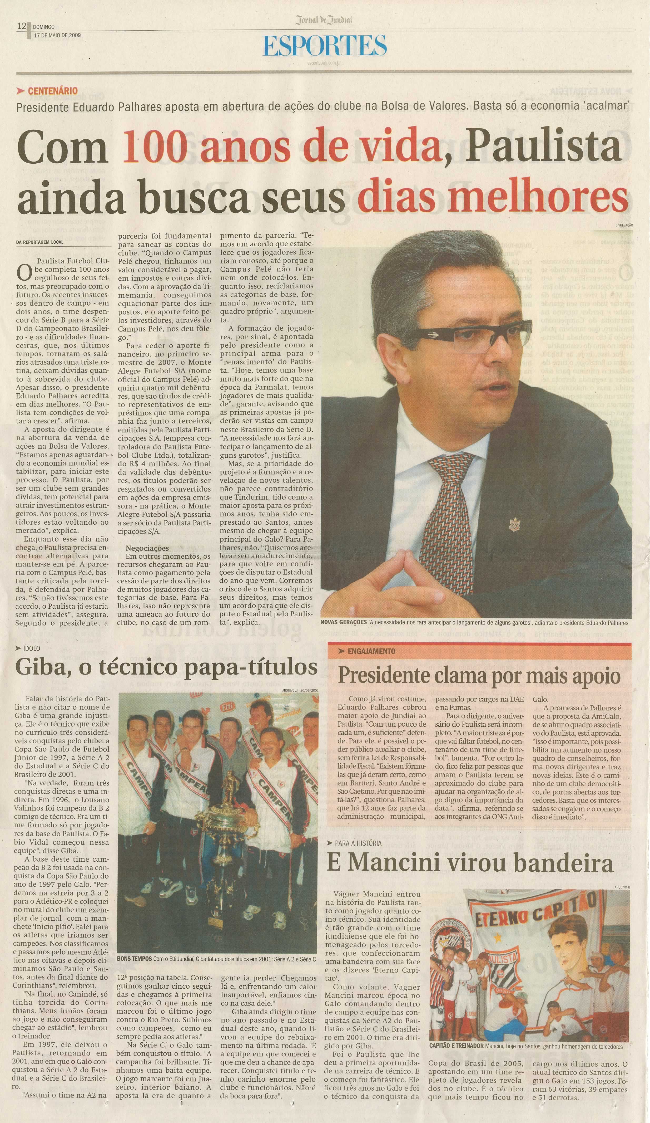 Jornal de Jundiaí - 17/05/2009