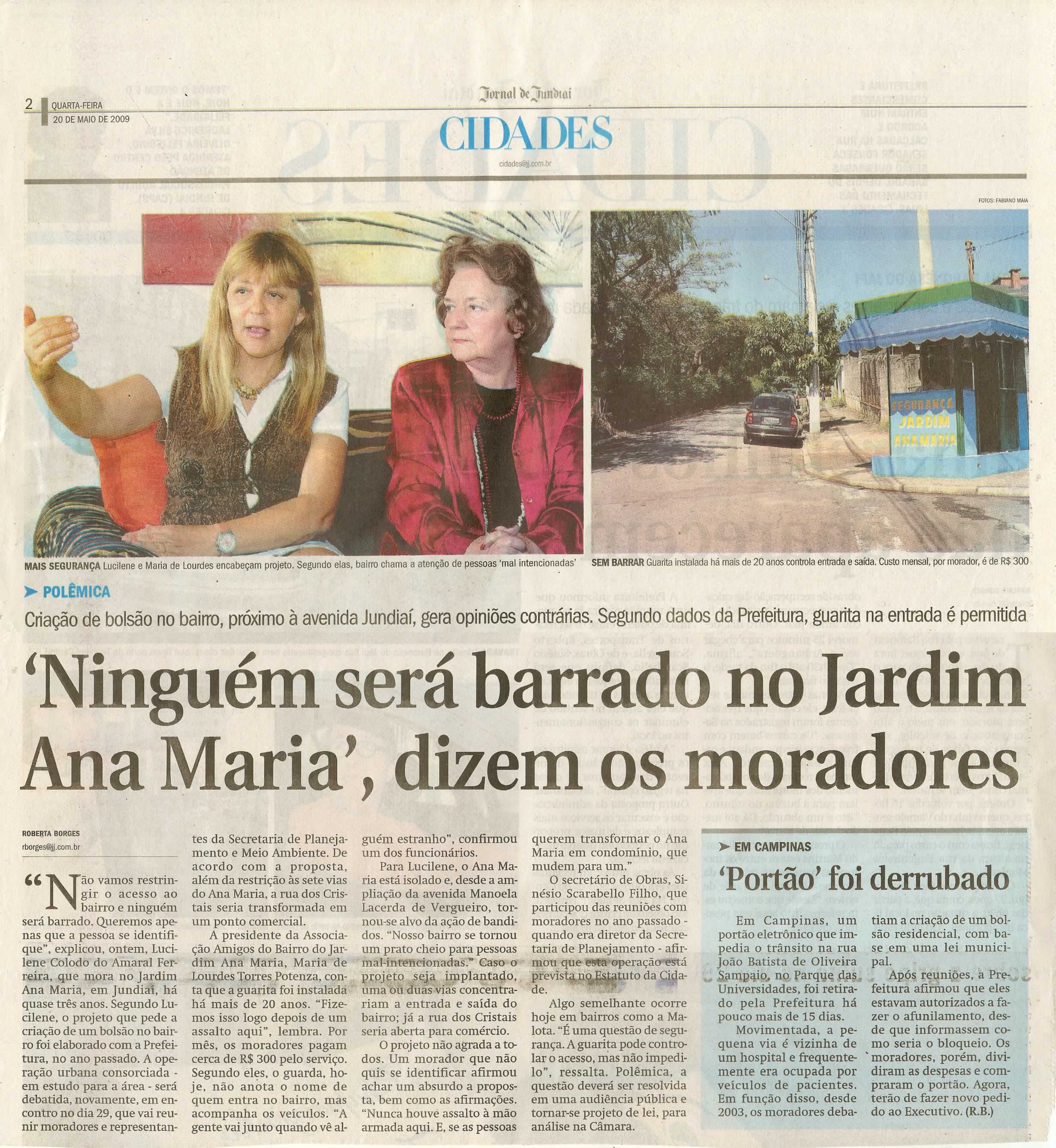 Jornal de Jundiaí - 20/05/2009