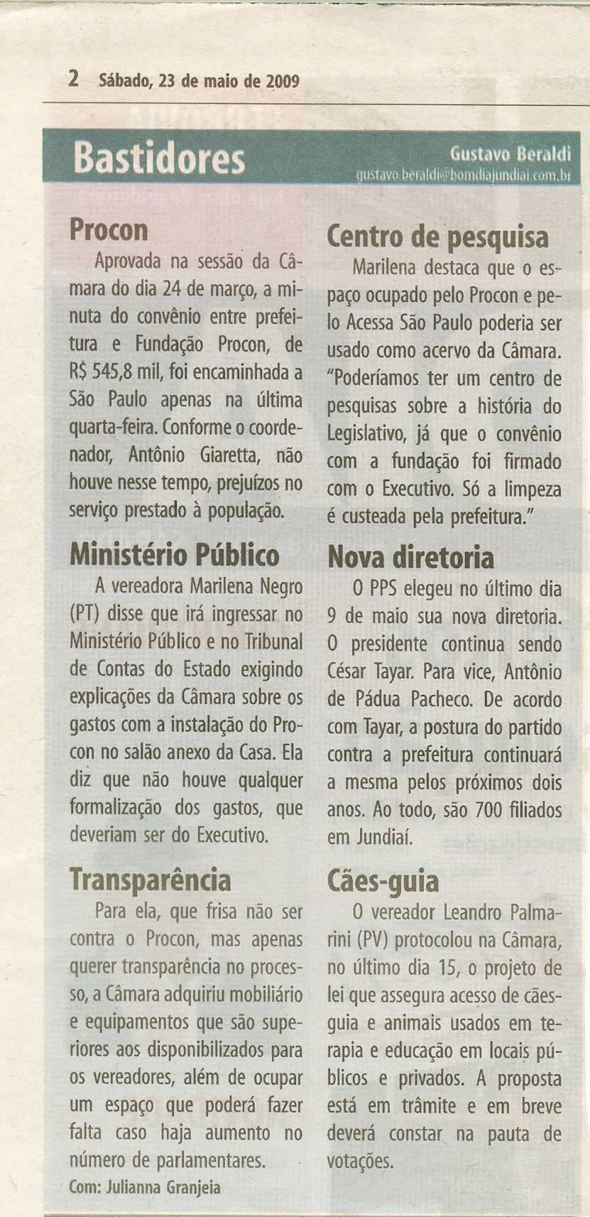 Bom Dia Jundiaí - 23/05/2009