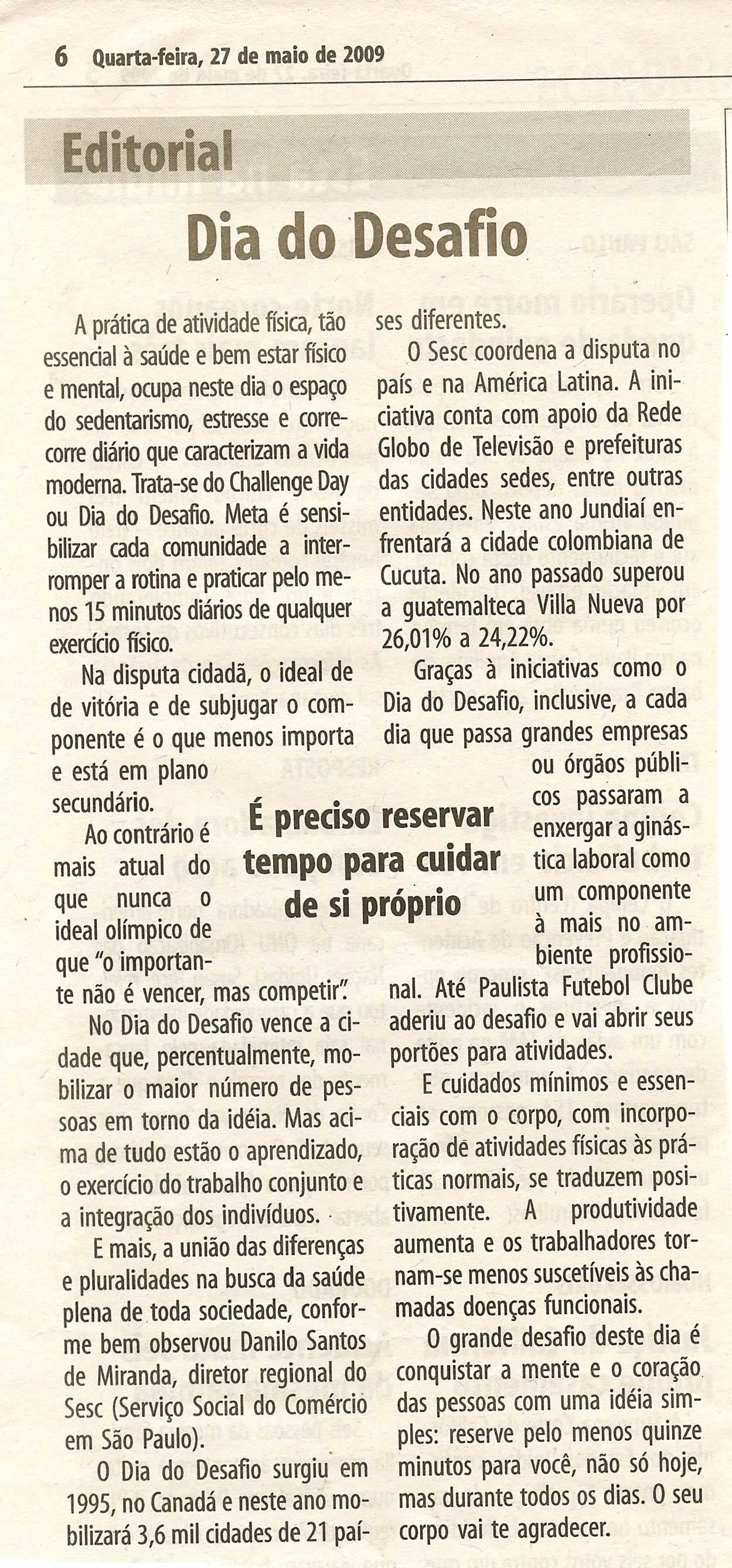 Bom Dia Jundiaí - 27/05/2009