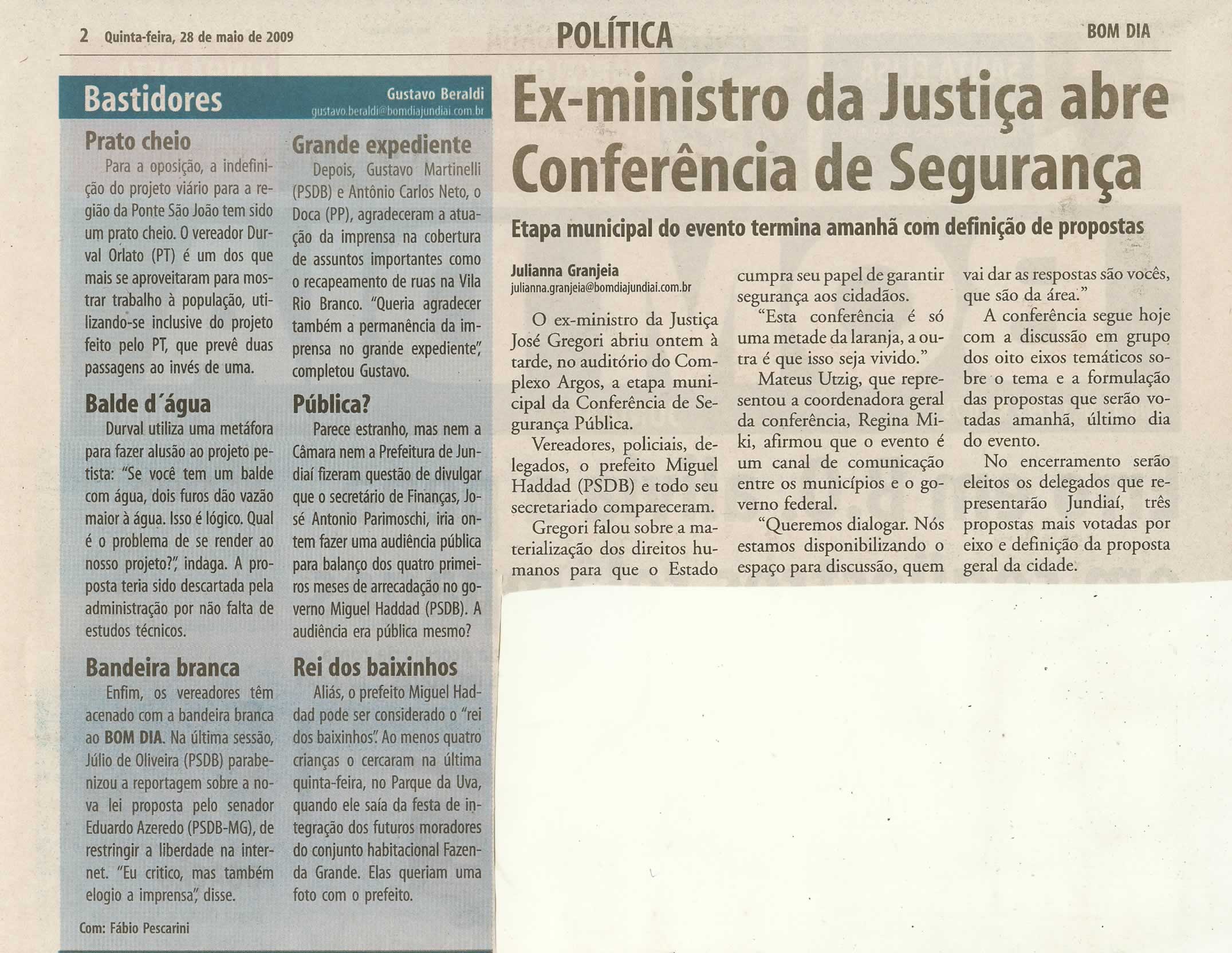 Bom Dia Jundiaí - 28/05/2009