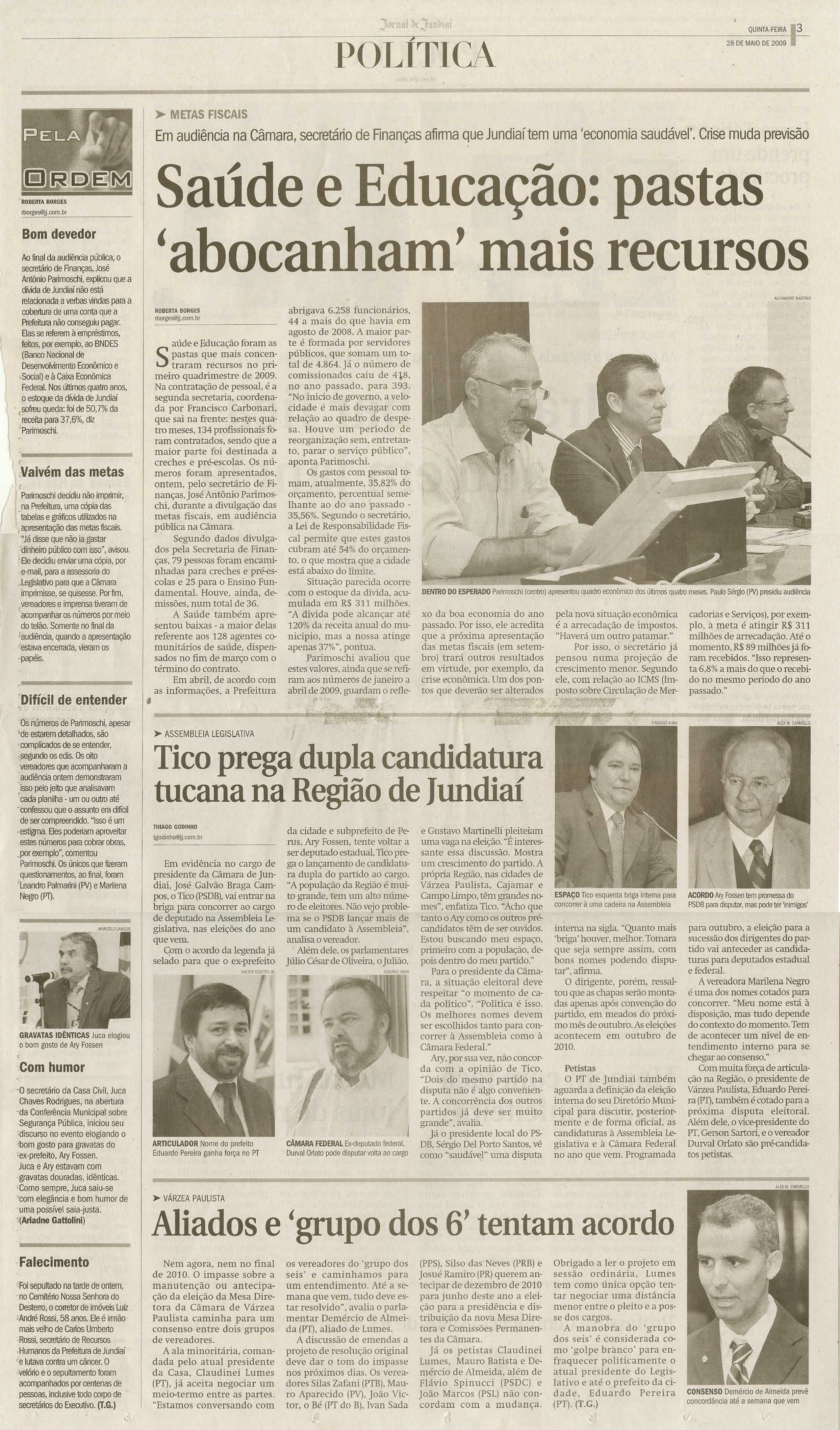 Jornal de Jundiaí - 28/05/2009