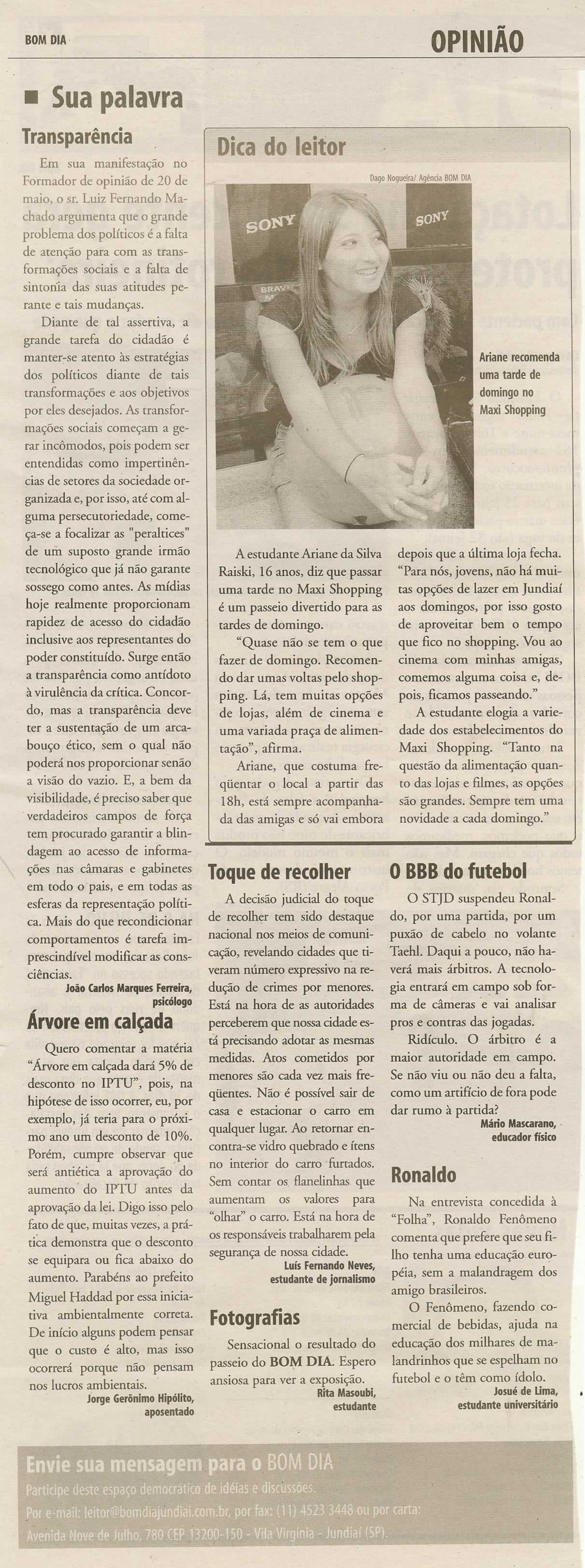 Bom Dia Jundiaí - 29/05/2009