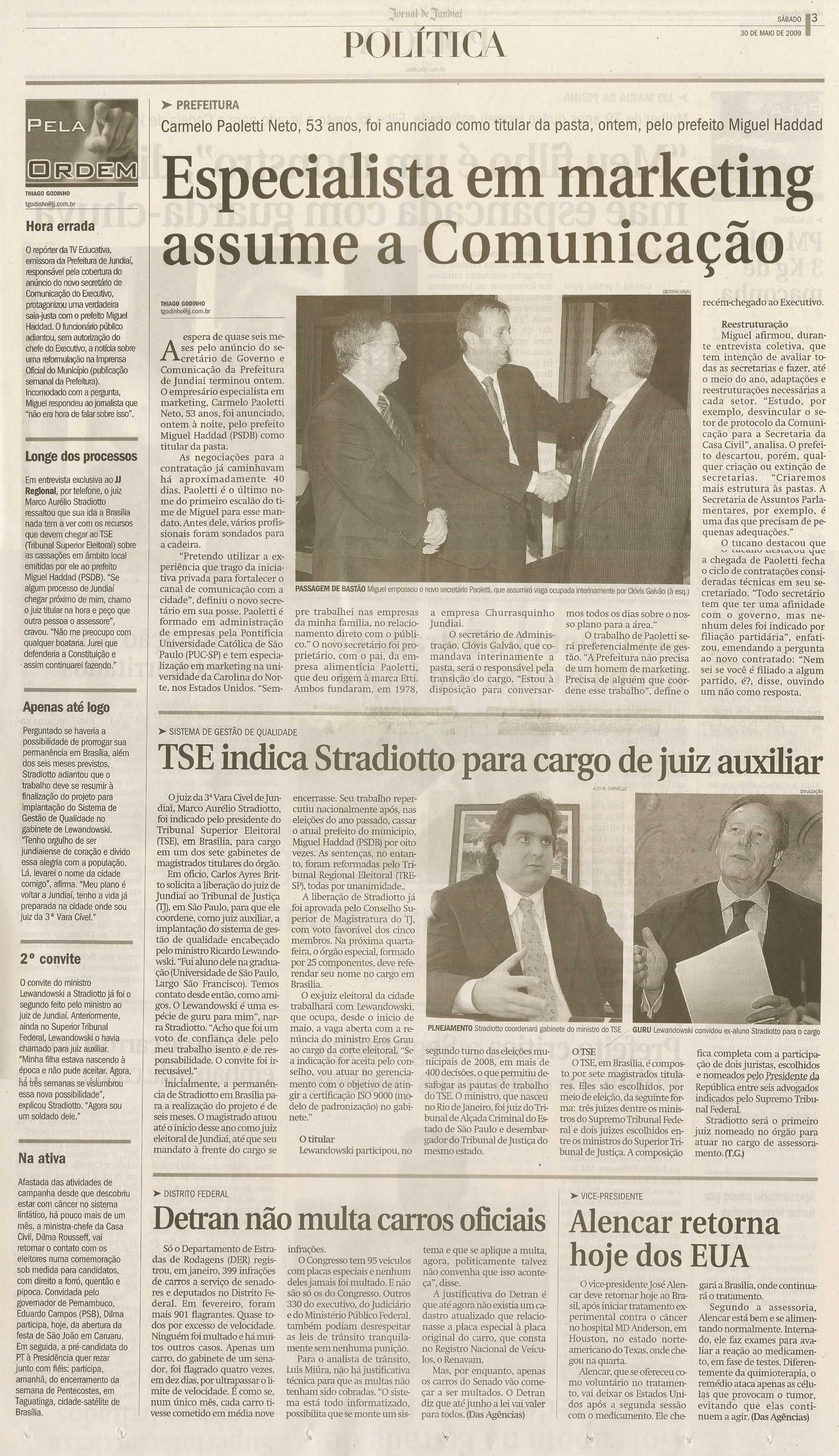 Jornal de Jundiaí - 30/05/2009