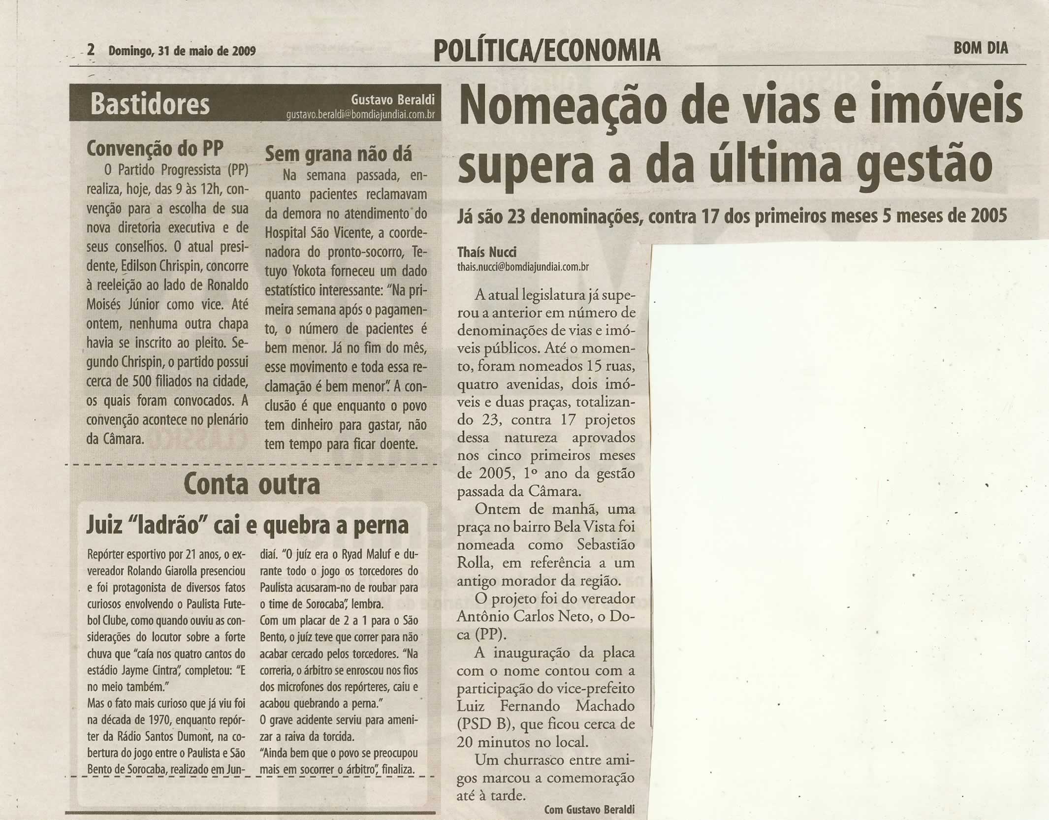 Bom Dia Jundiaí - 31/05/2009