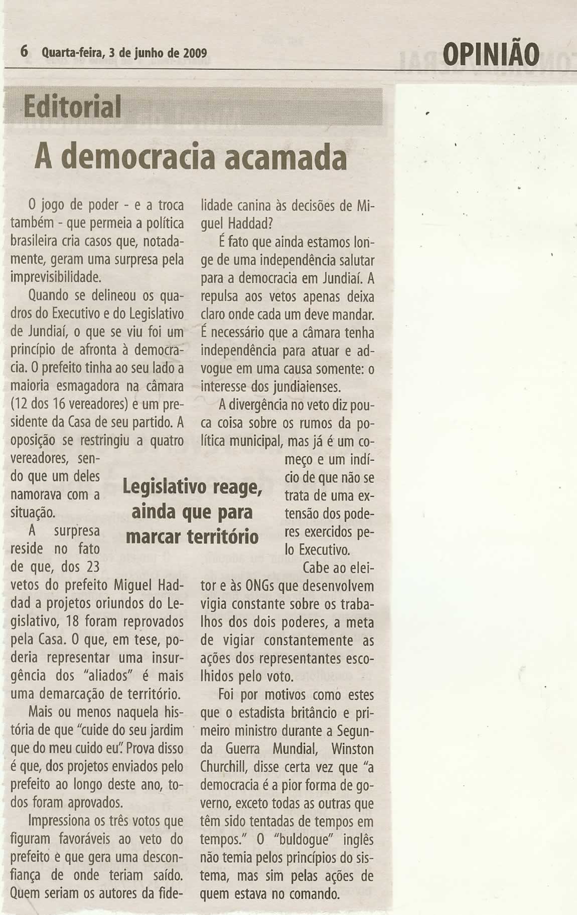 Bom Dia Jundiaí - 03/06/2009