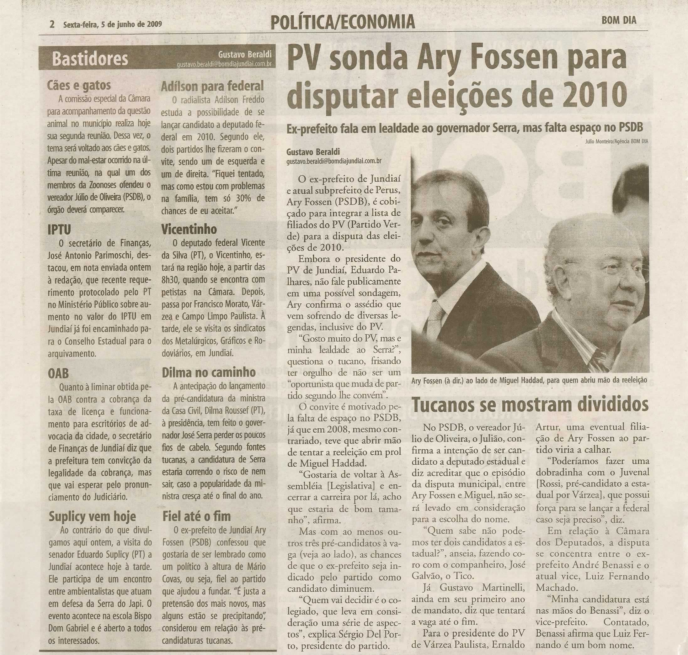 Bom Dia Jundiaí - 05/06/2009