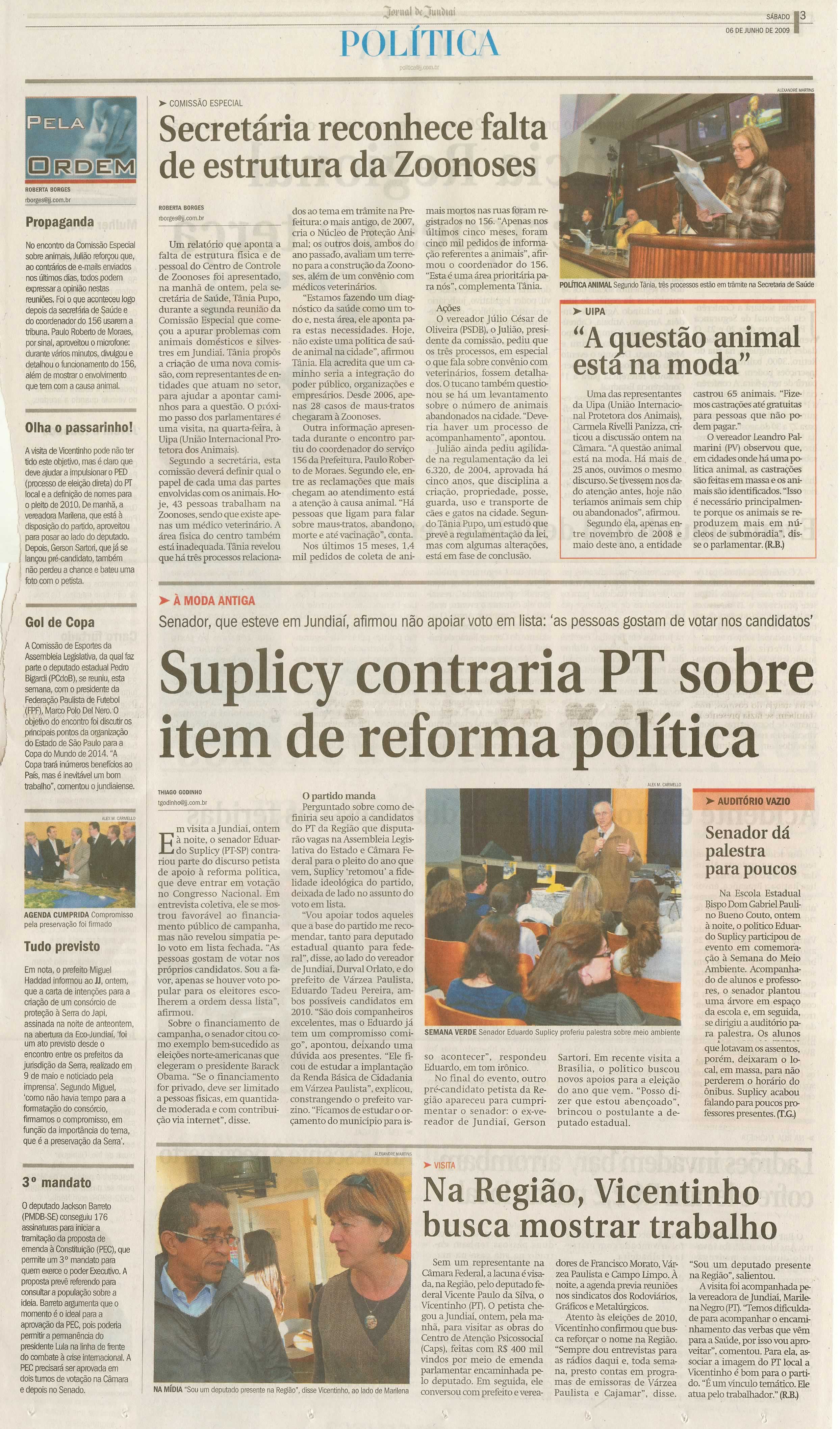 Jornal de Jundiaí - 06/06/2009