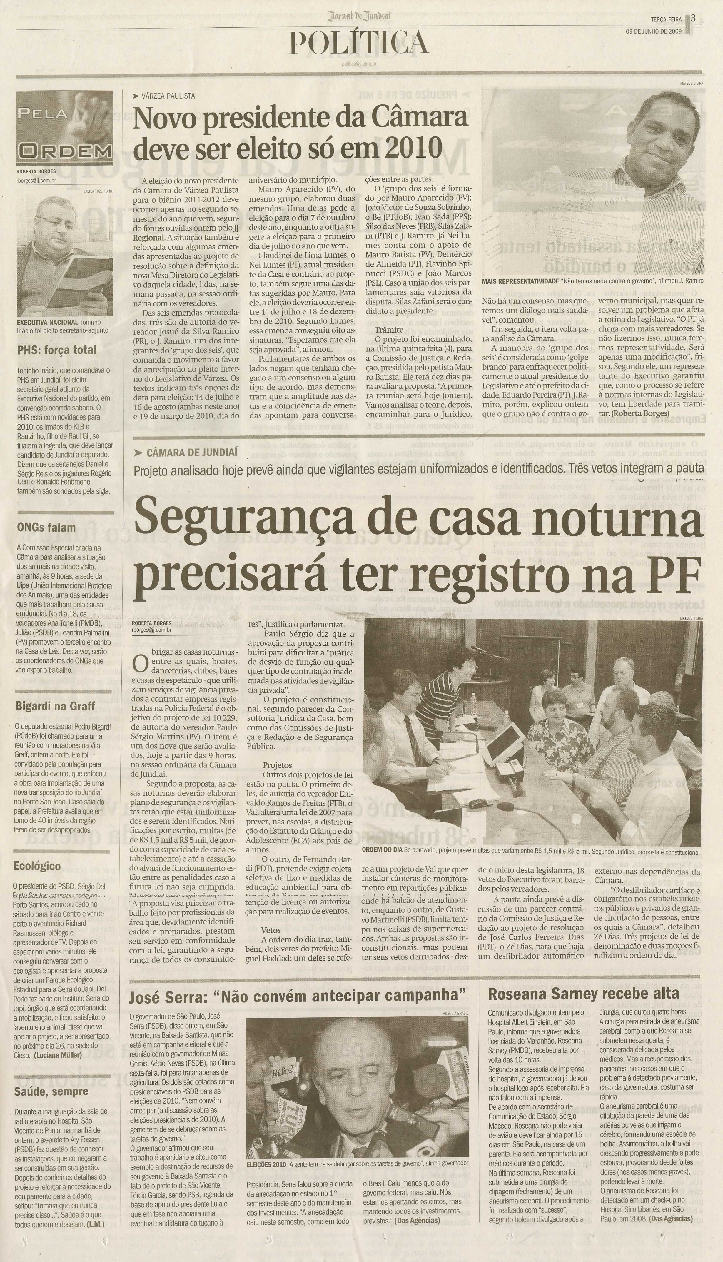 Jornal de Jundiaí - 09/06/2009