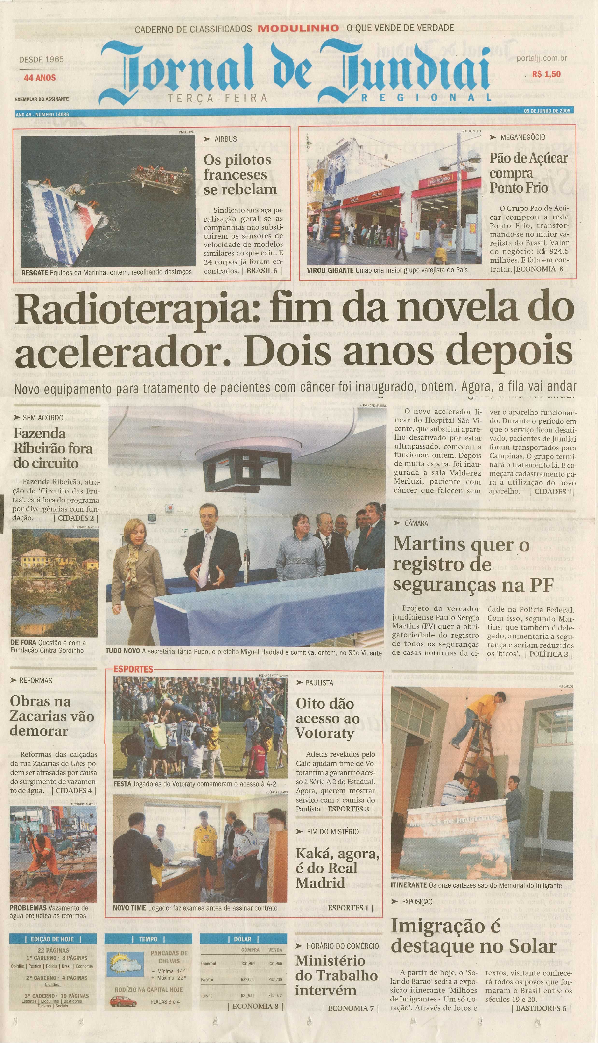 Jornal de Jundiaí - 09/06/2009