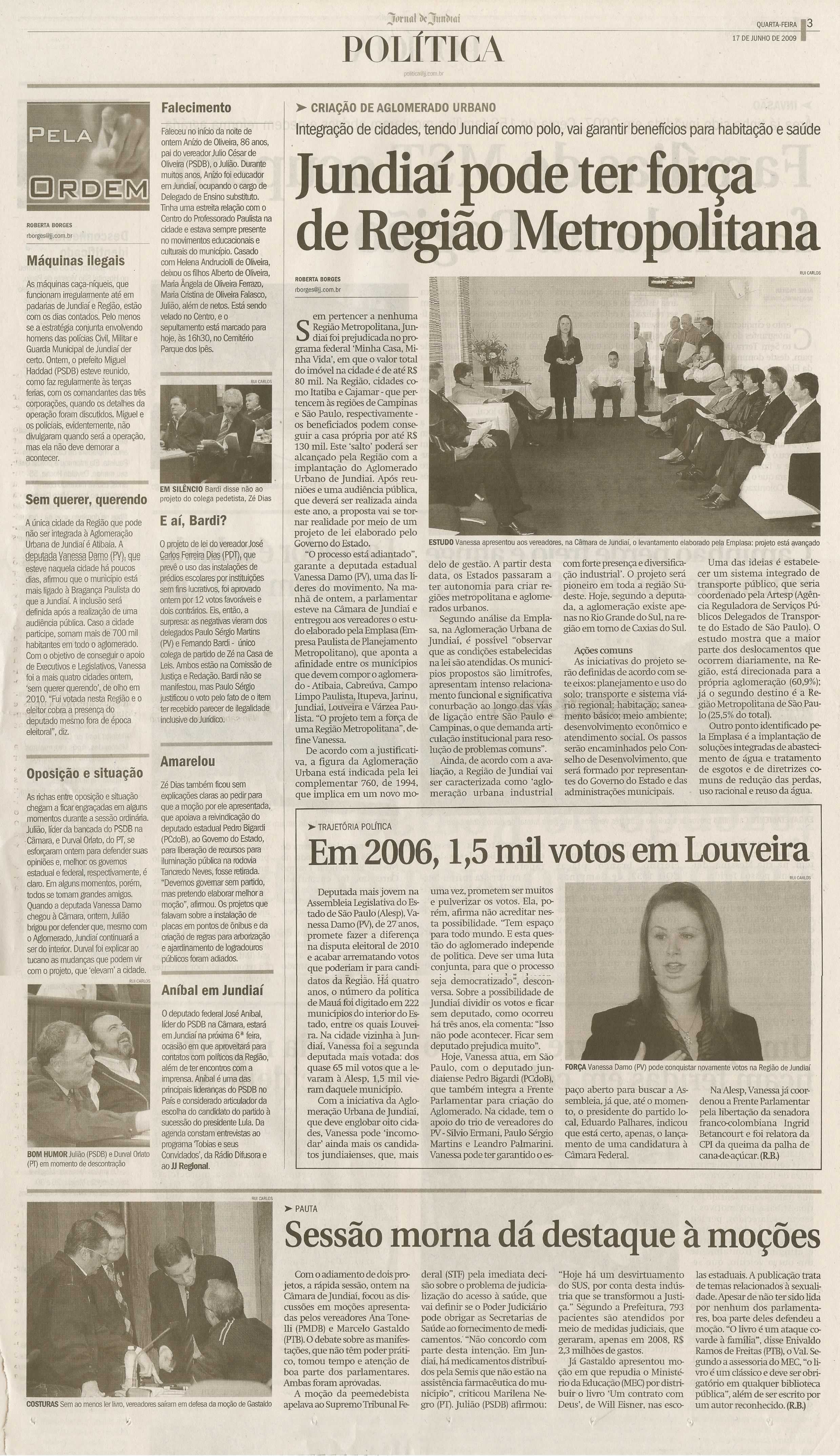 Jornal de Jundiaí - 17/06/2009