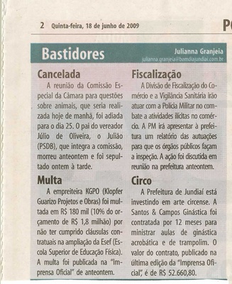 Bom Dia Jundiaí - 18/06/2009