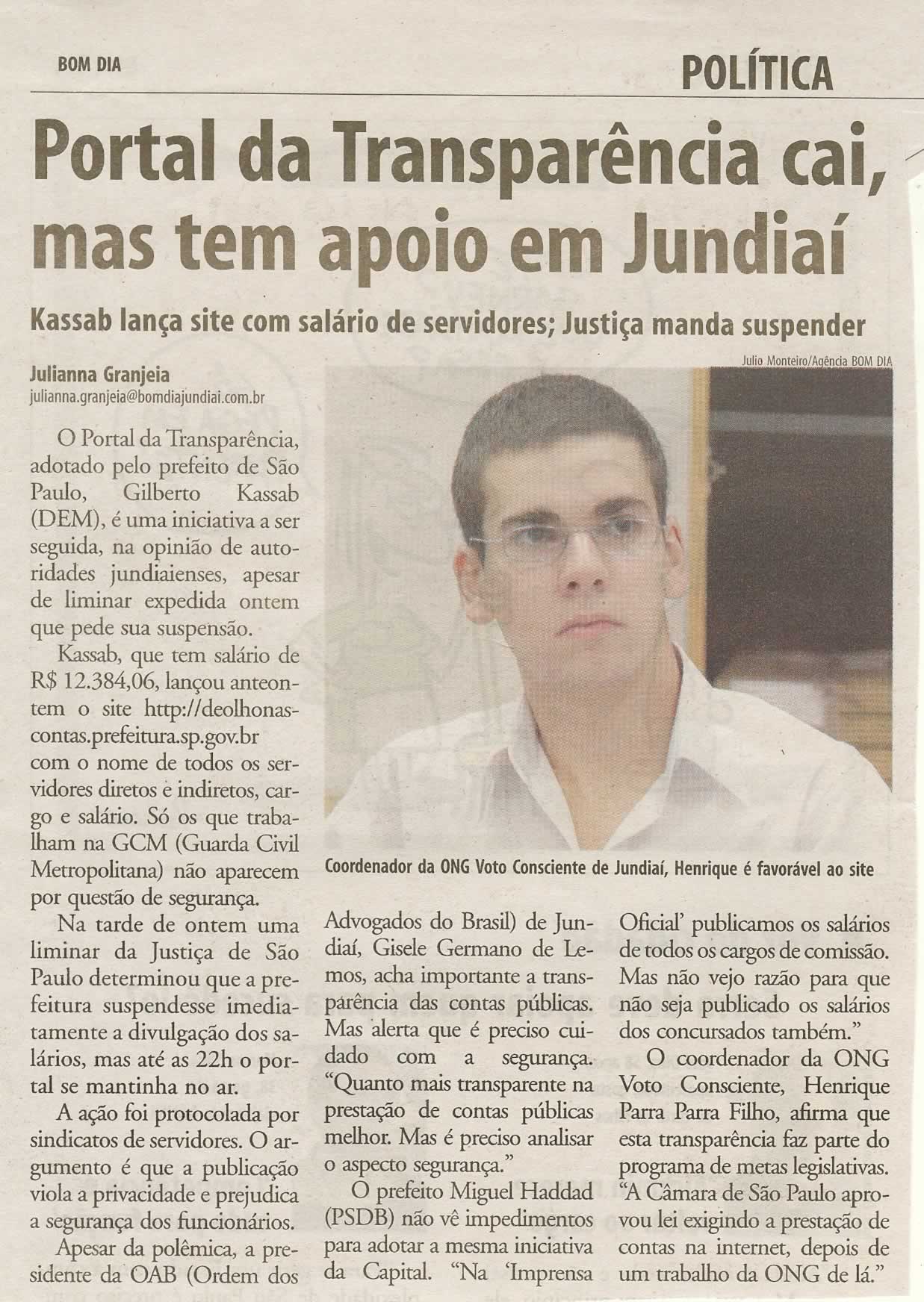 Bom Dia Jundiaí - 18/06/2009