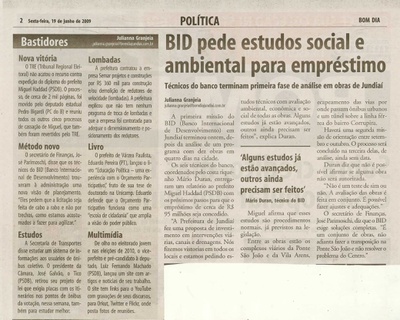 Bom Dia Jundiaí - 19/06/2009