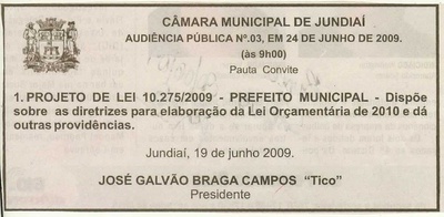 Jornal de Jundiaí - 20/06/2009