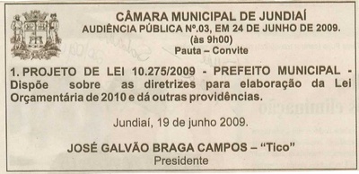 Jornal da Cidade - 20/06/2009