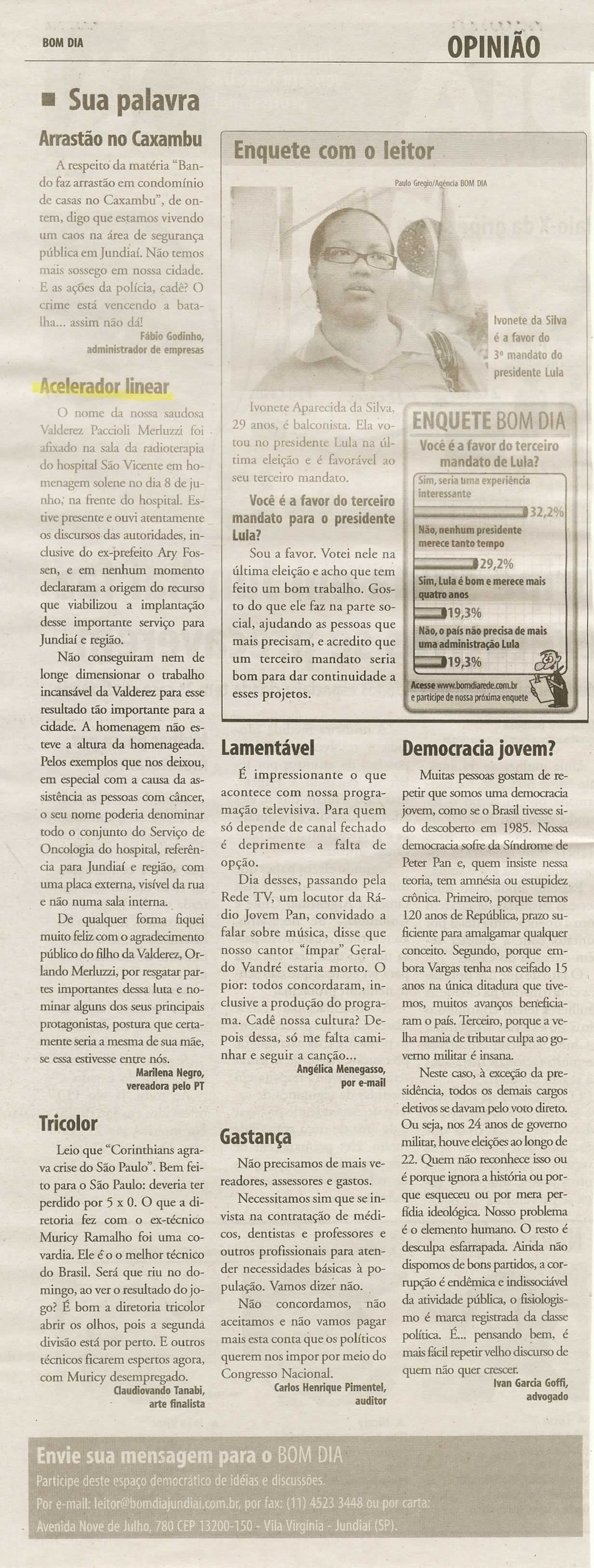 Bom Dia Jundiaí - 23/06/2009