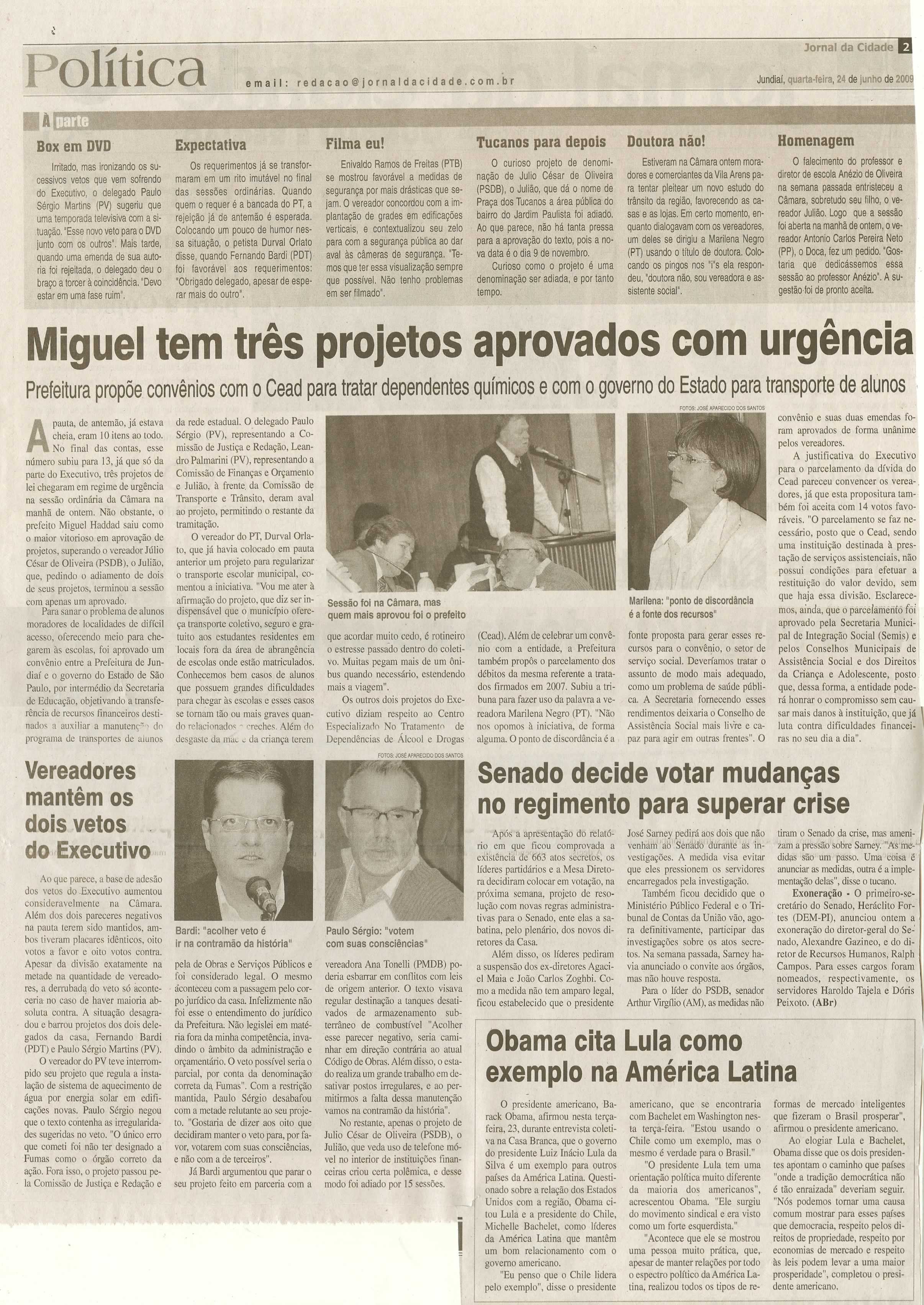 Jornal da Cidade - 24/06/2009