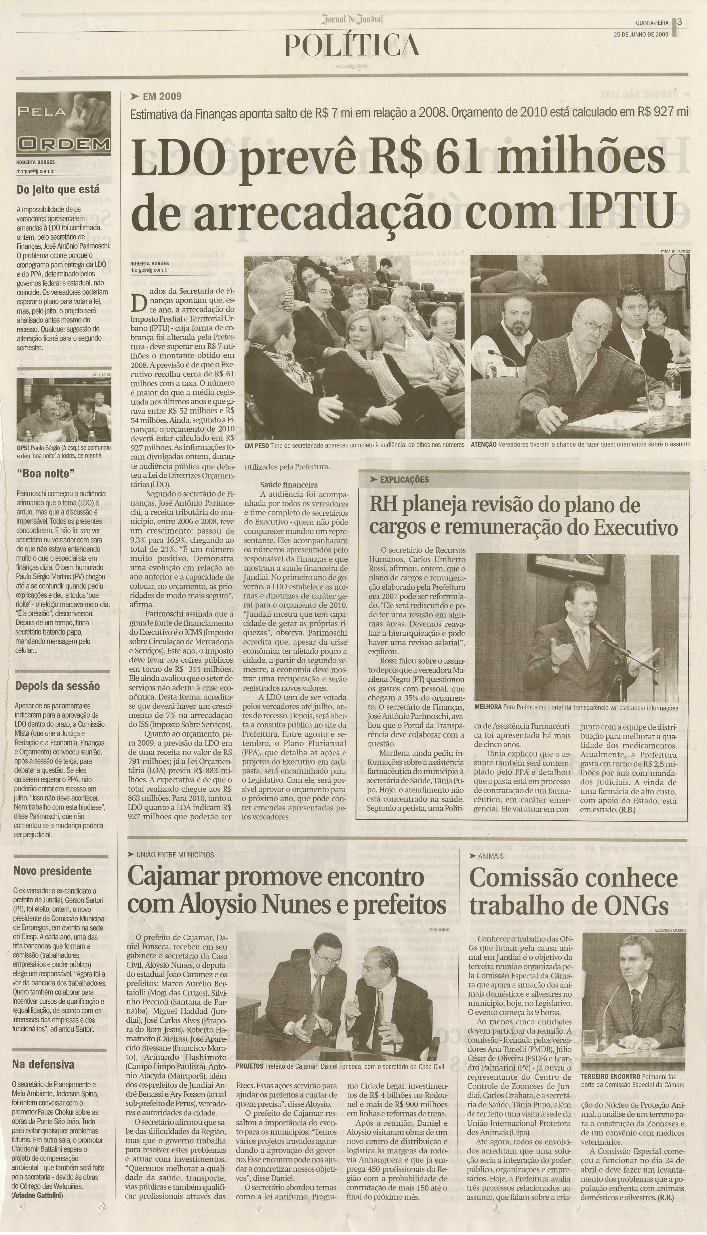 Jornal de Jundiaí - 25/06/2009