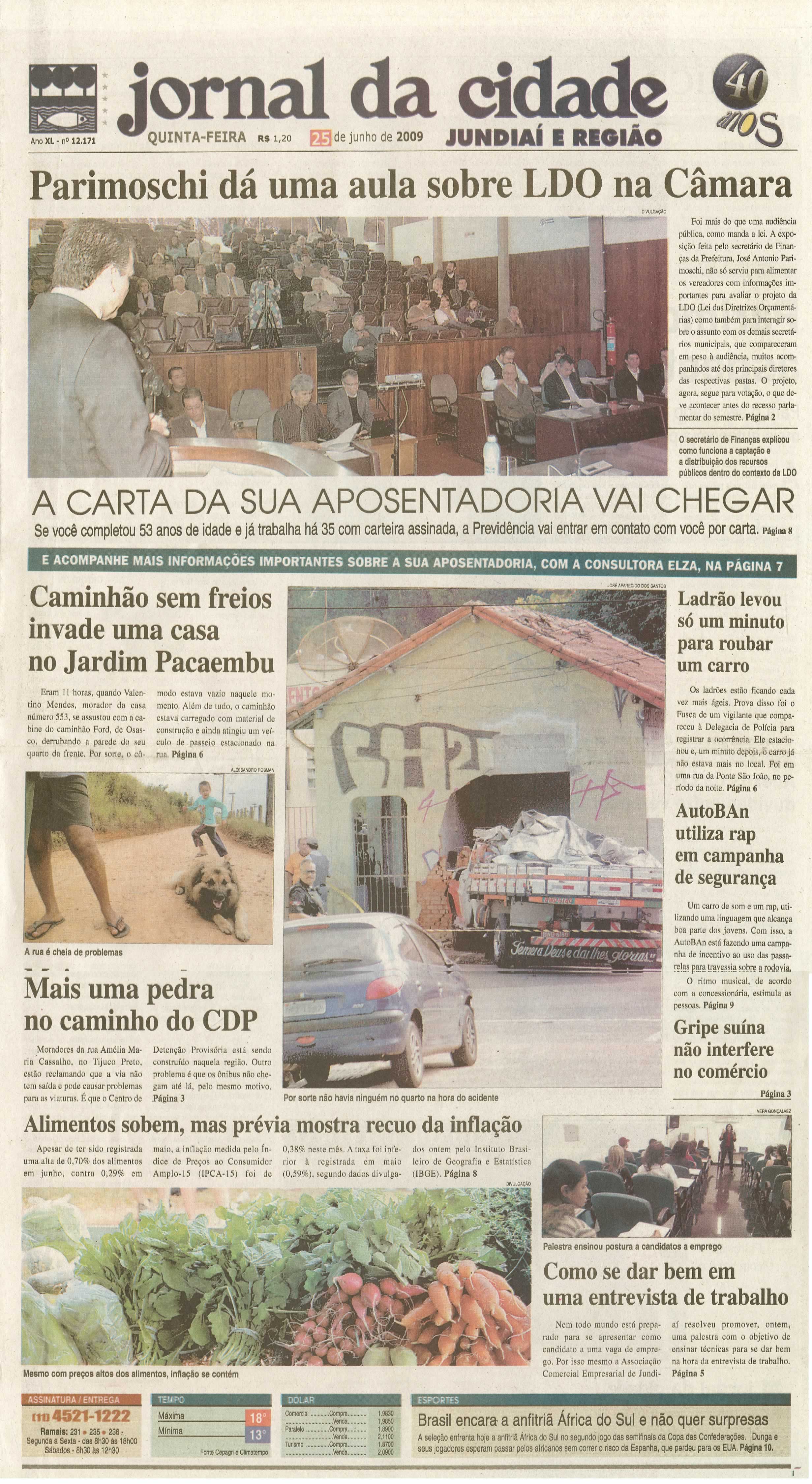 Jornal da Cidade - 25/06/2009