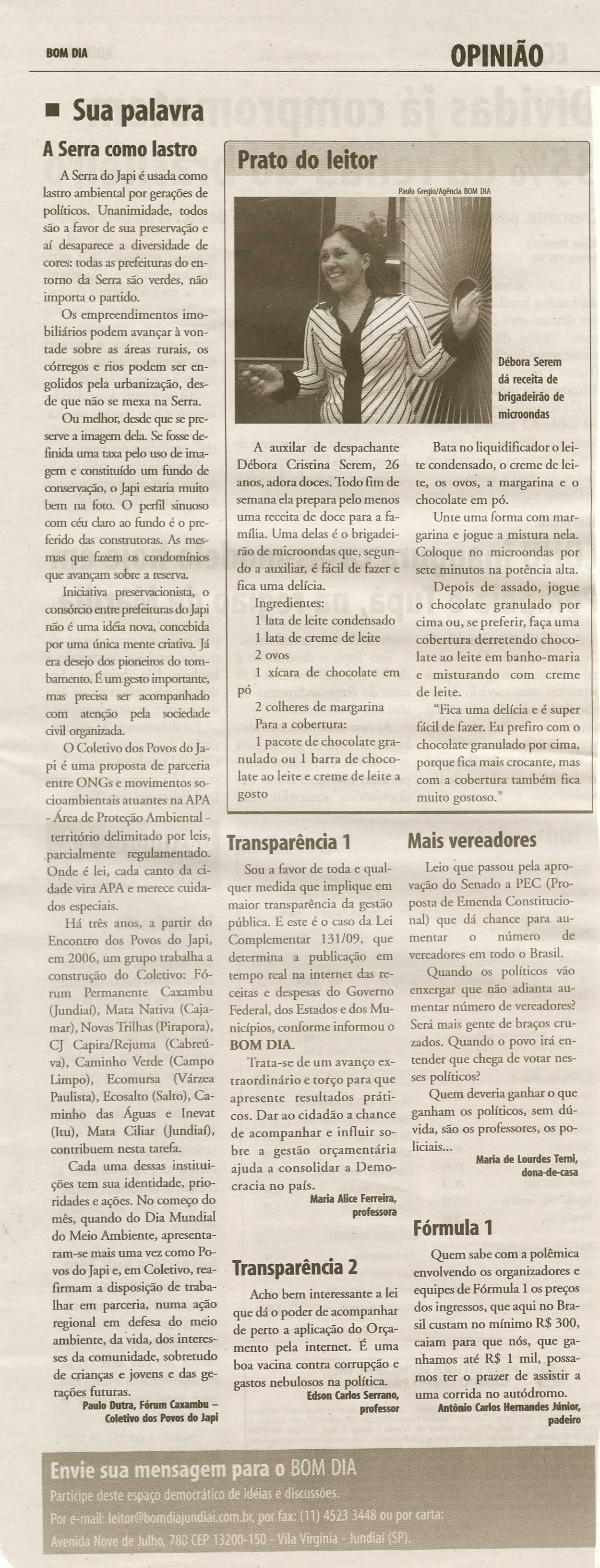 Bom Dia Jundiaí - 27/06/2009