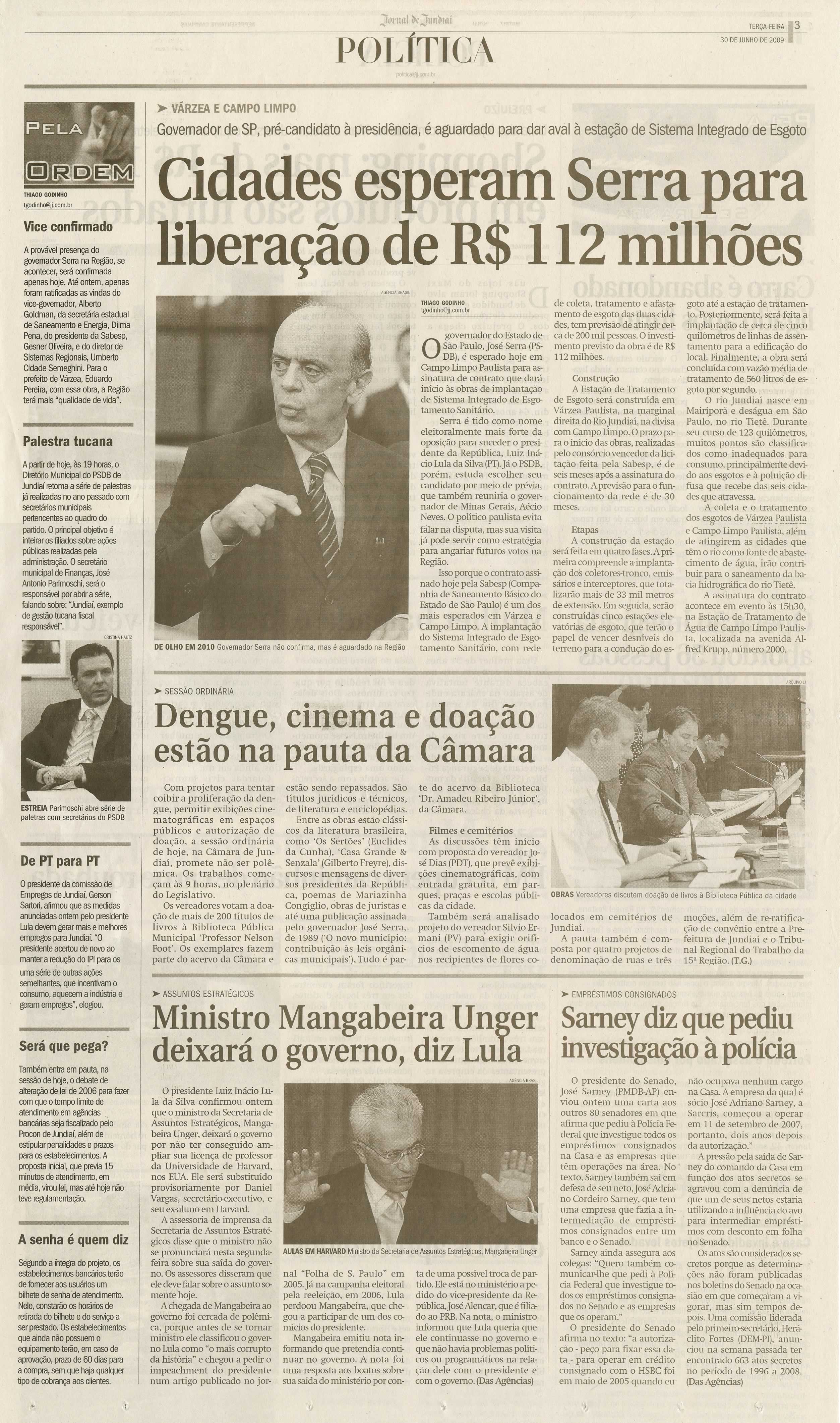 Jornal de Jundiaí - 30/06/2009