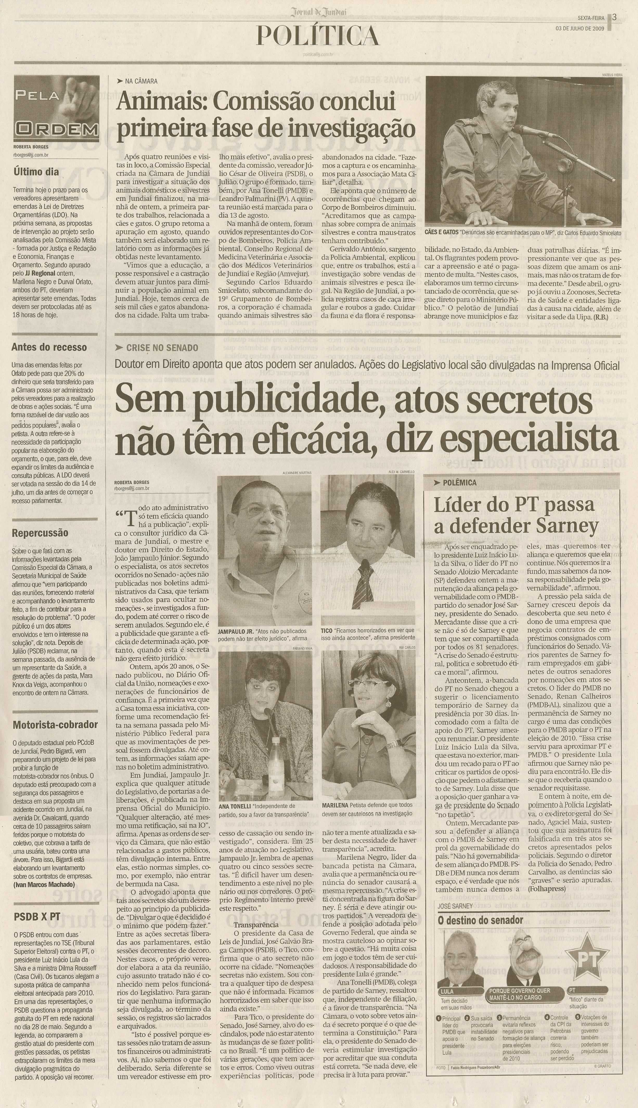 Jornal de Jundiaí - 03/07/2009