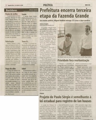 Bom Dia Jundiaí - 06/07/2009