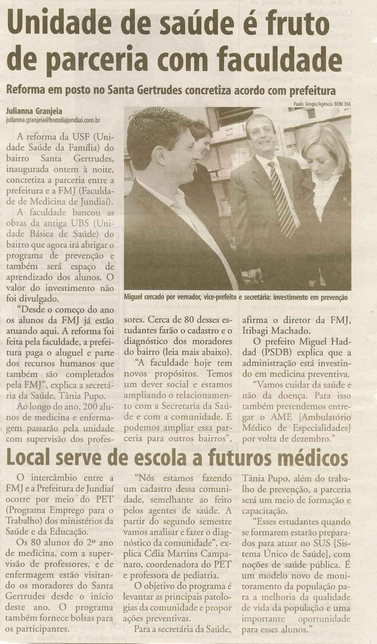 Bom Dia Jundiaí - 07/07/2009