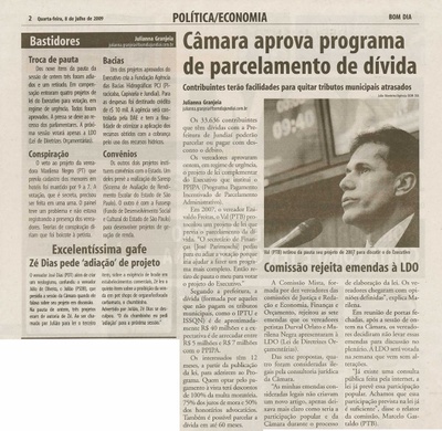 Bom Dia Jundiaí - 08/07/2009