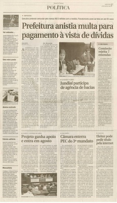 Jornal de Jundiaí - 08/07/2009