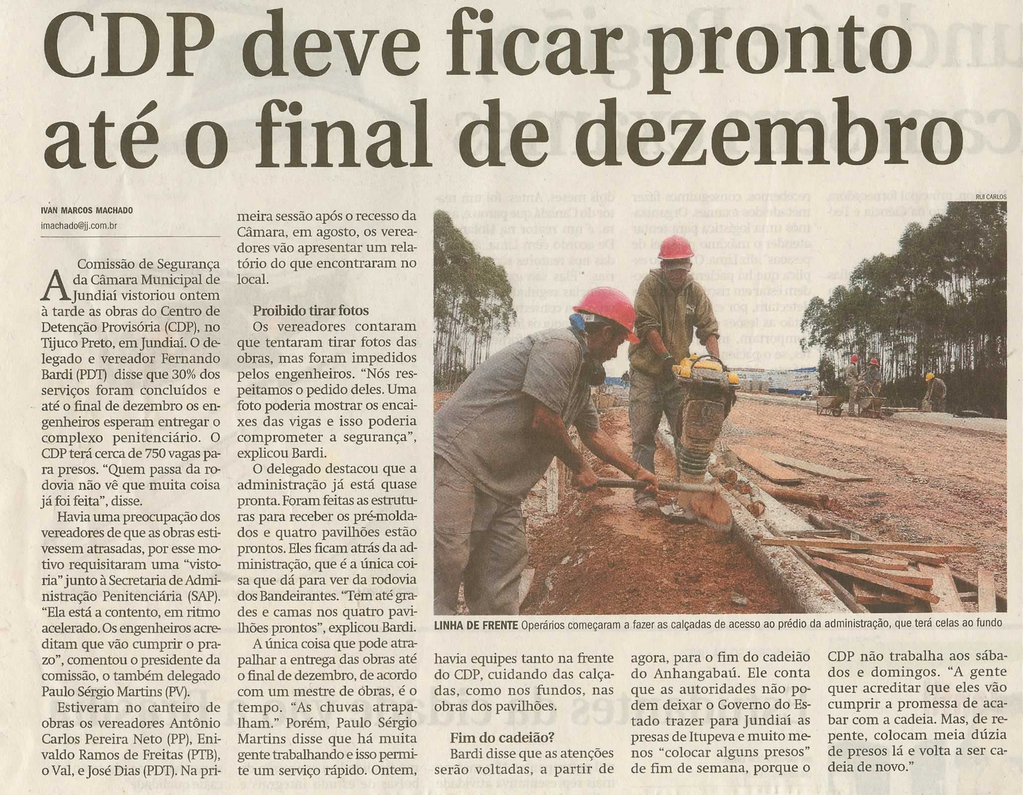Jornal de Jundiaí - 15/07/2009