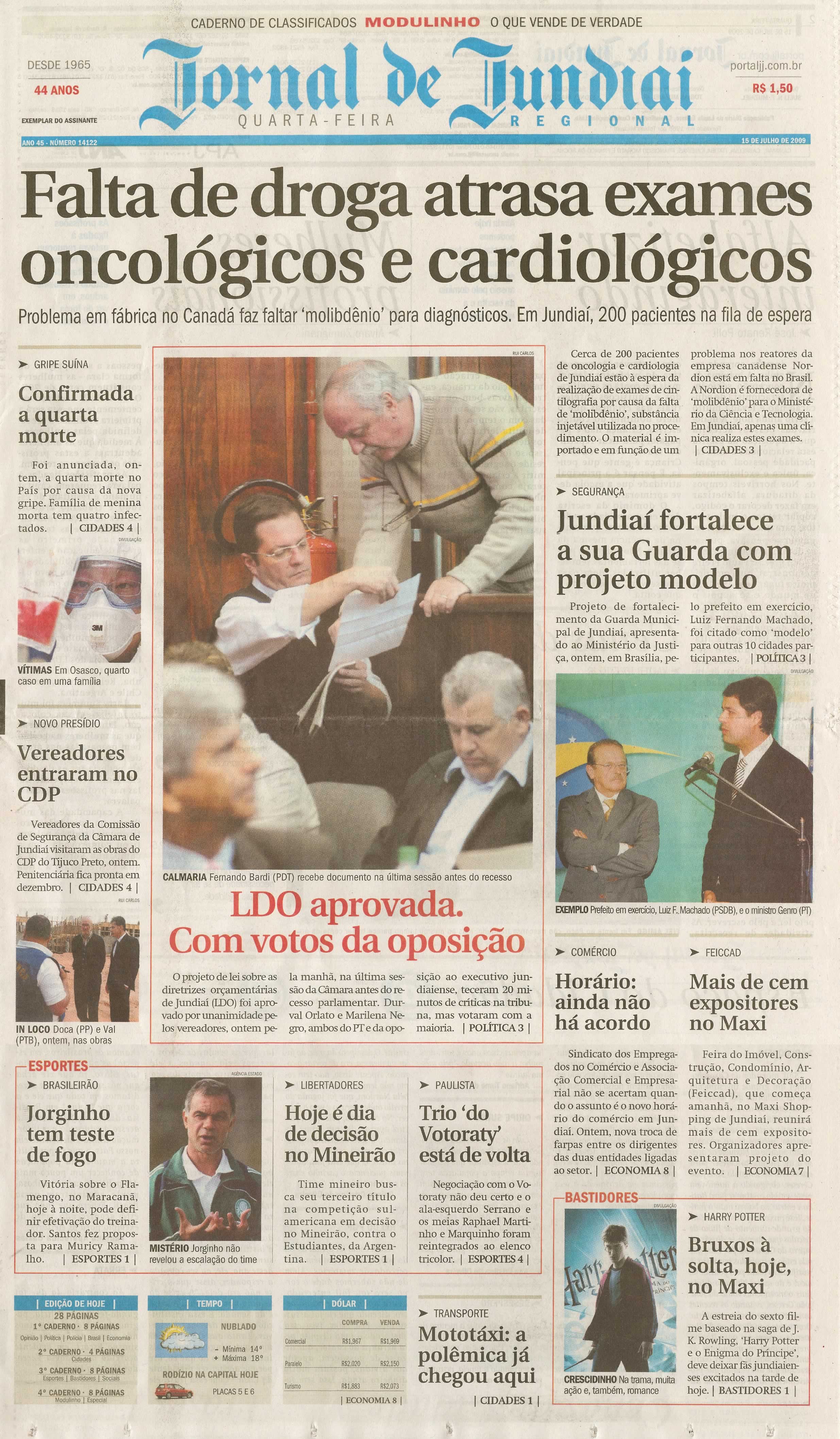 Jornal de Jundiaí - 15/07/2009