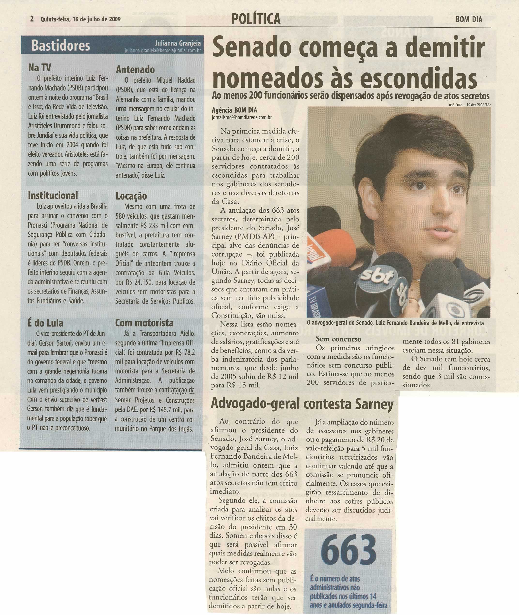 Bom Dia Jundiaí - 16/07/2009