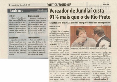 Bom Dia Jundiaí - 20/07/2009