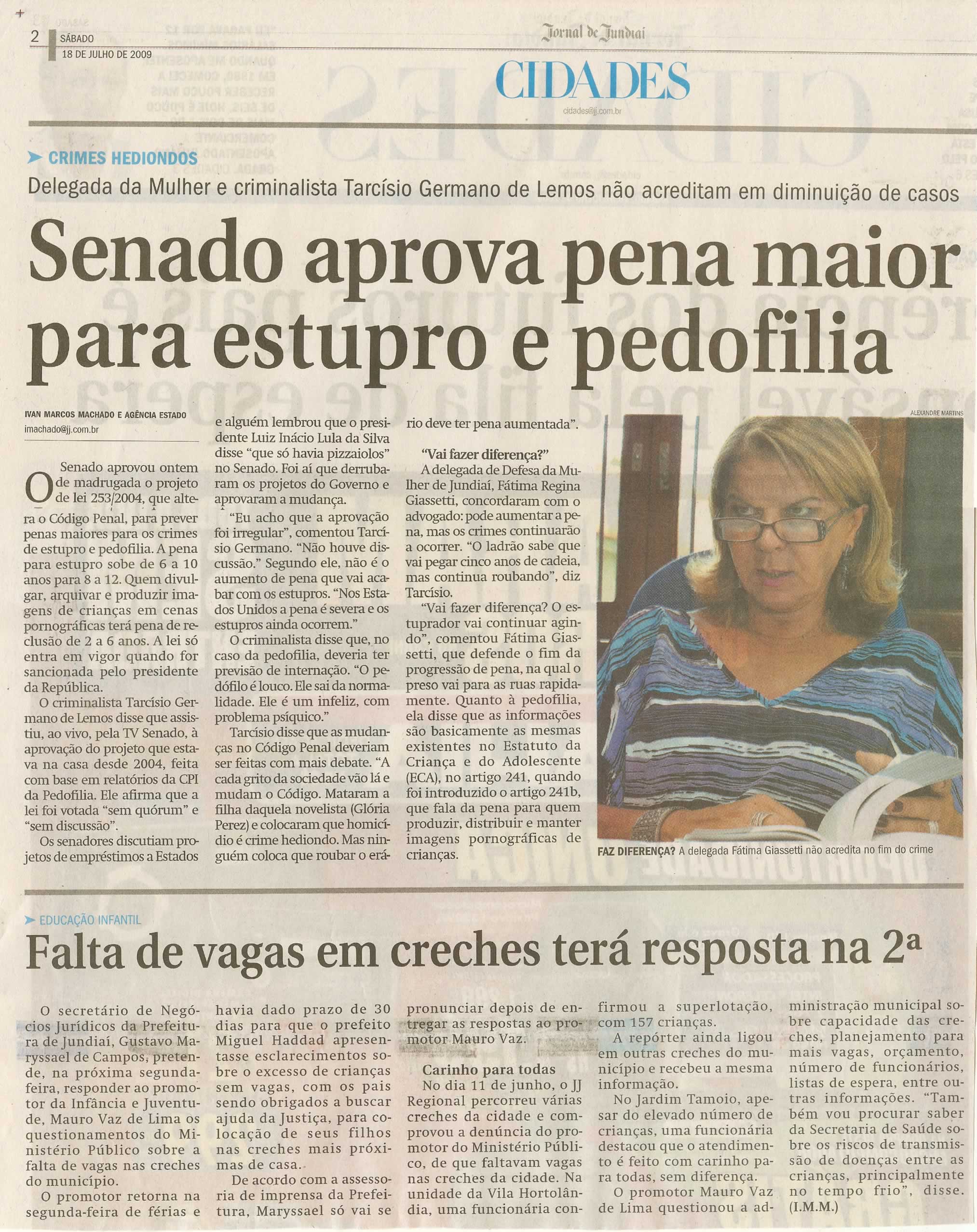 Jornal de Jundiaí - 18/07/2009