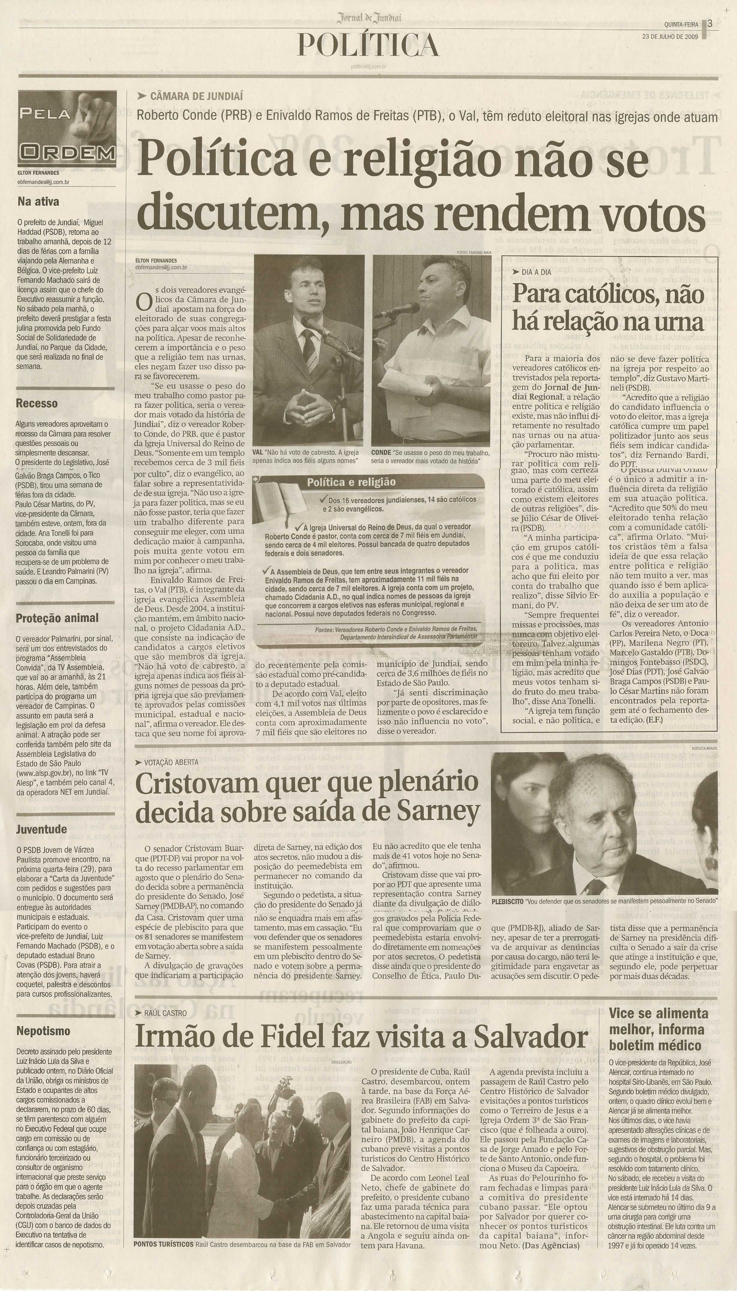 Jornal de Jundiaí - 23/07/2009