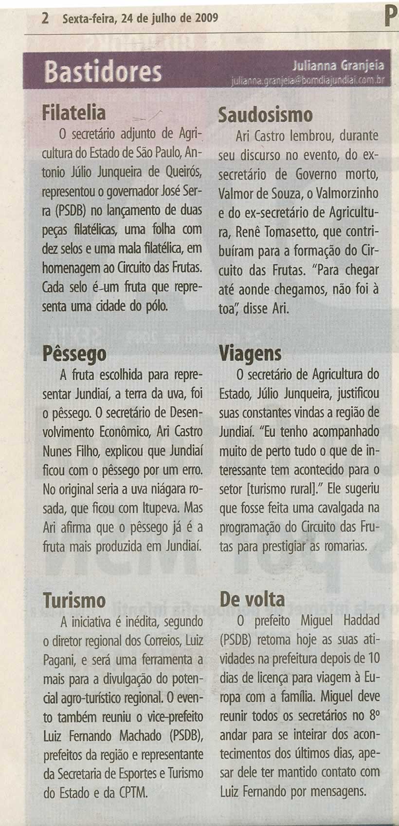 Bom Dia Jundiaí - 24/07/2009