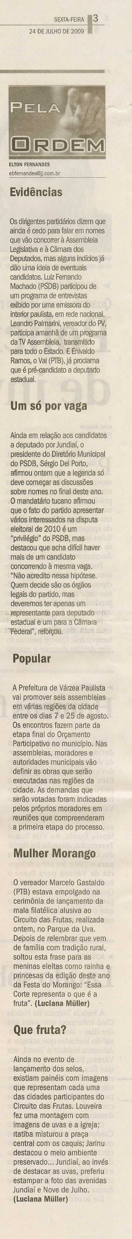Jornal de Jundiaí - 24/07/2009