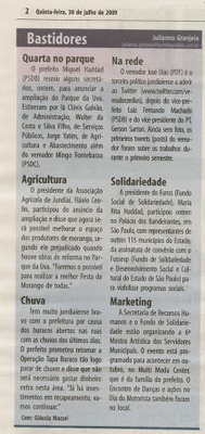 Bom Dia Jundiaí - 30/07/2009