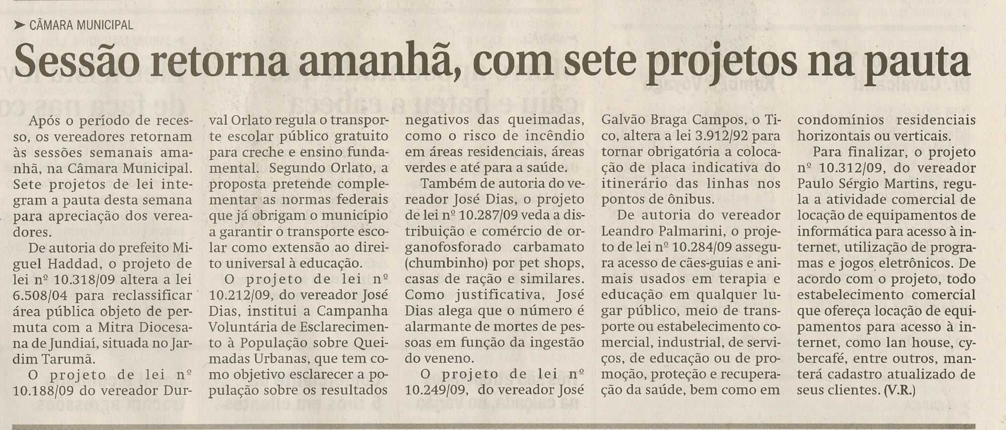 Jornal de Jundiaí - 03/08/2009