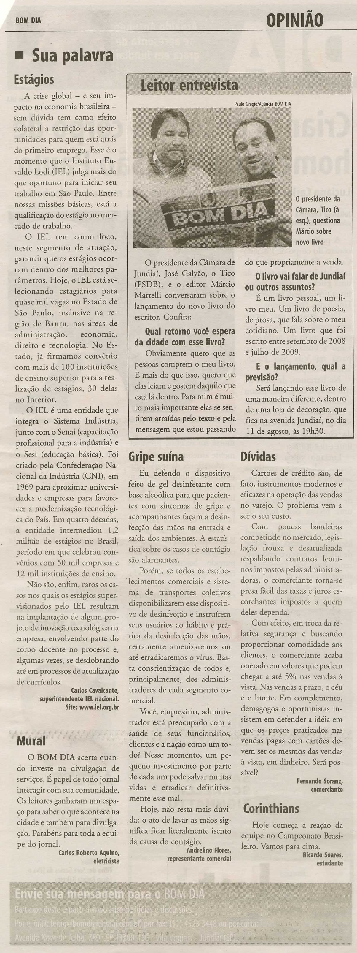 Bom Dia Jundiaí - 02/08/2009
