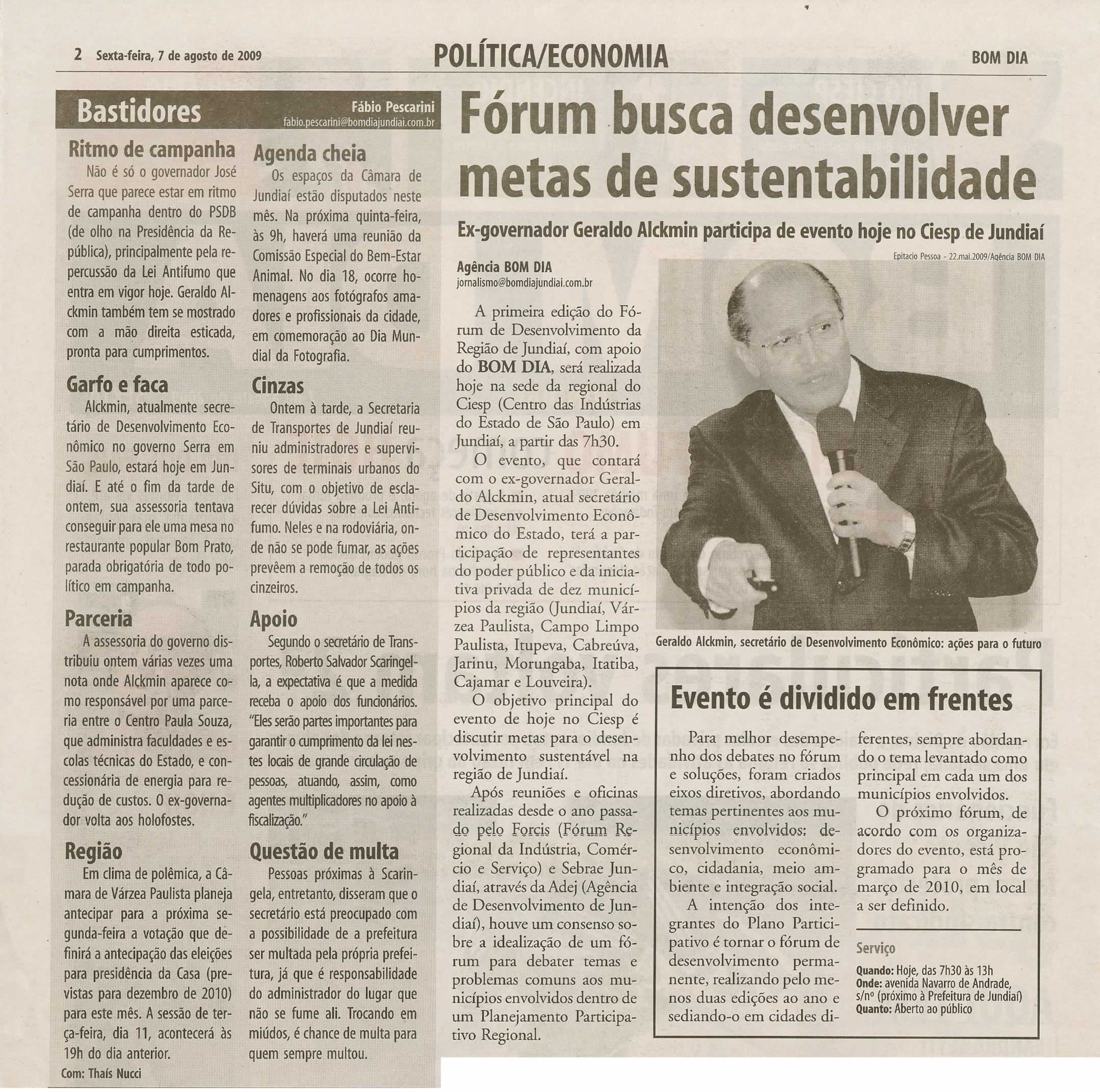 Bom Dia Jundiaí - 07/08/2009
