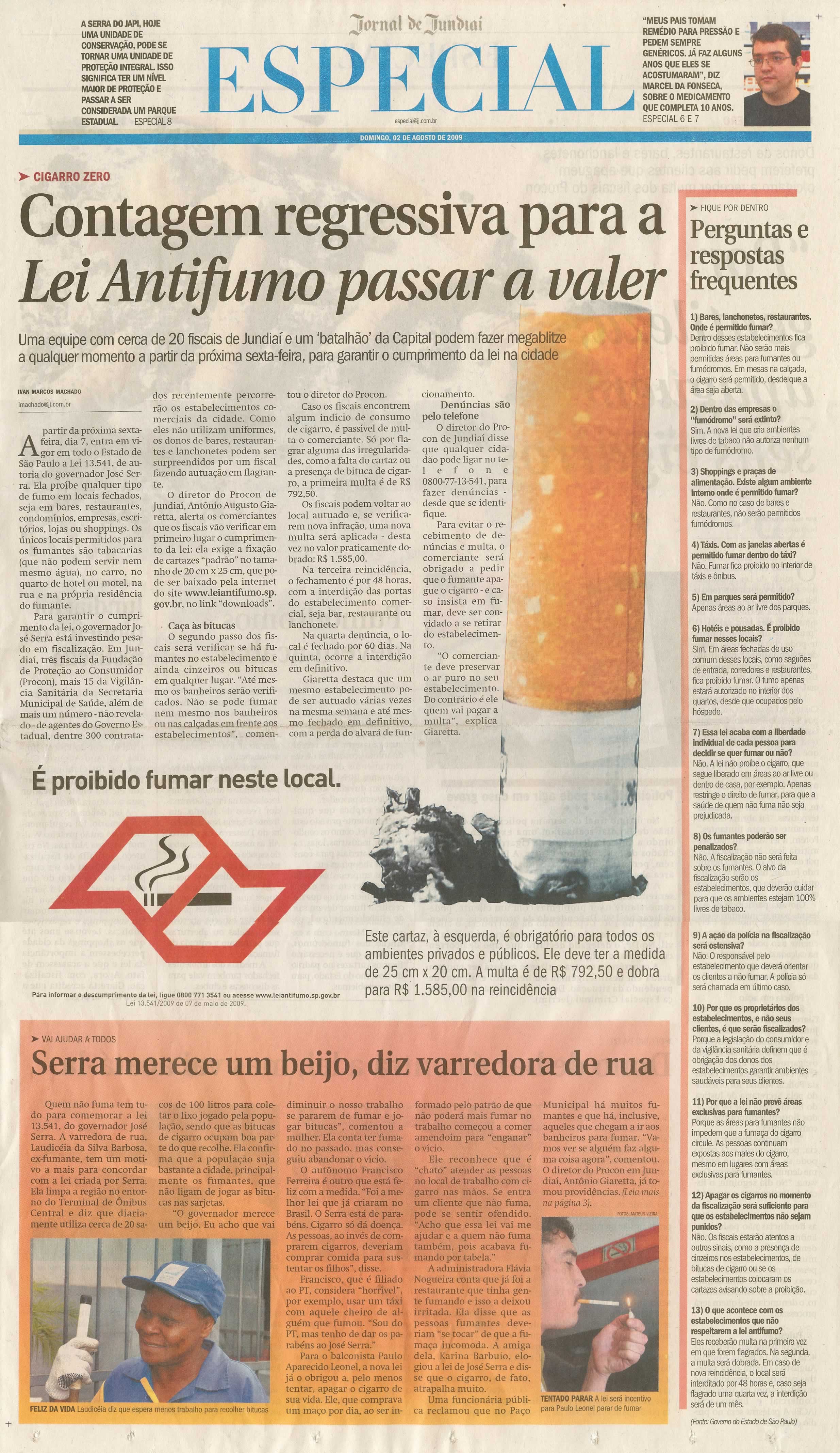 Jornal de Jundiaí - 02/08/2009