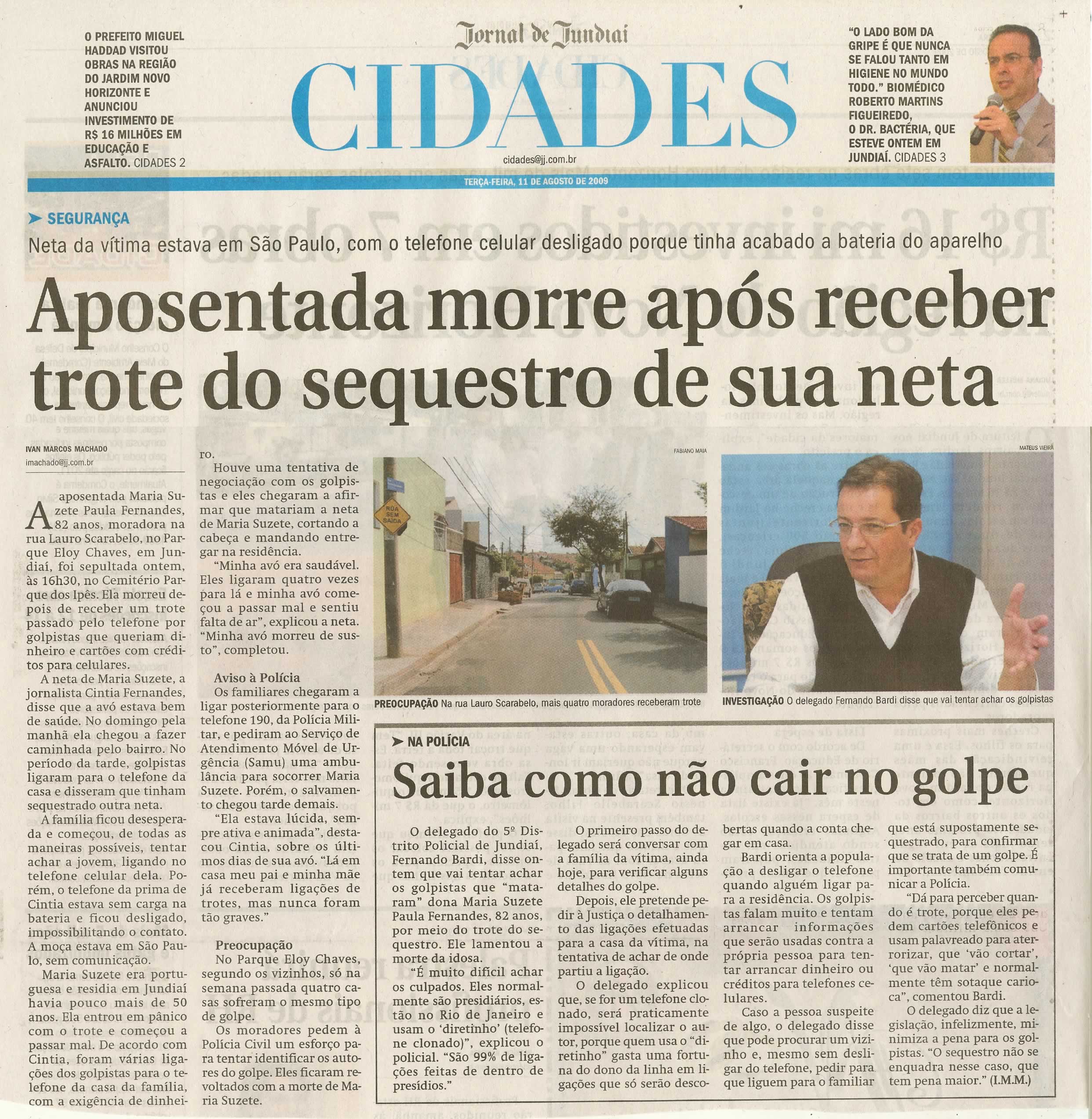 Jornal de Jundiaí - 11/08/2009