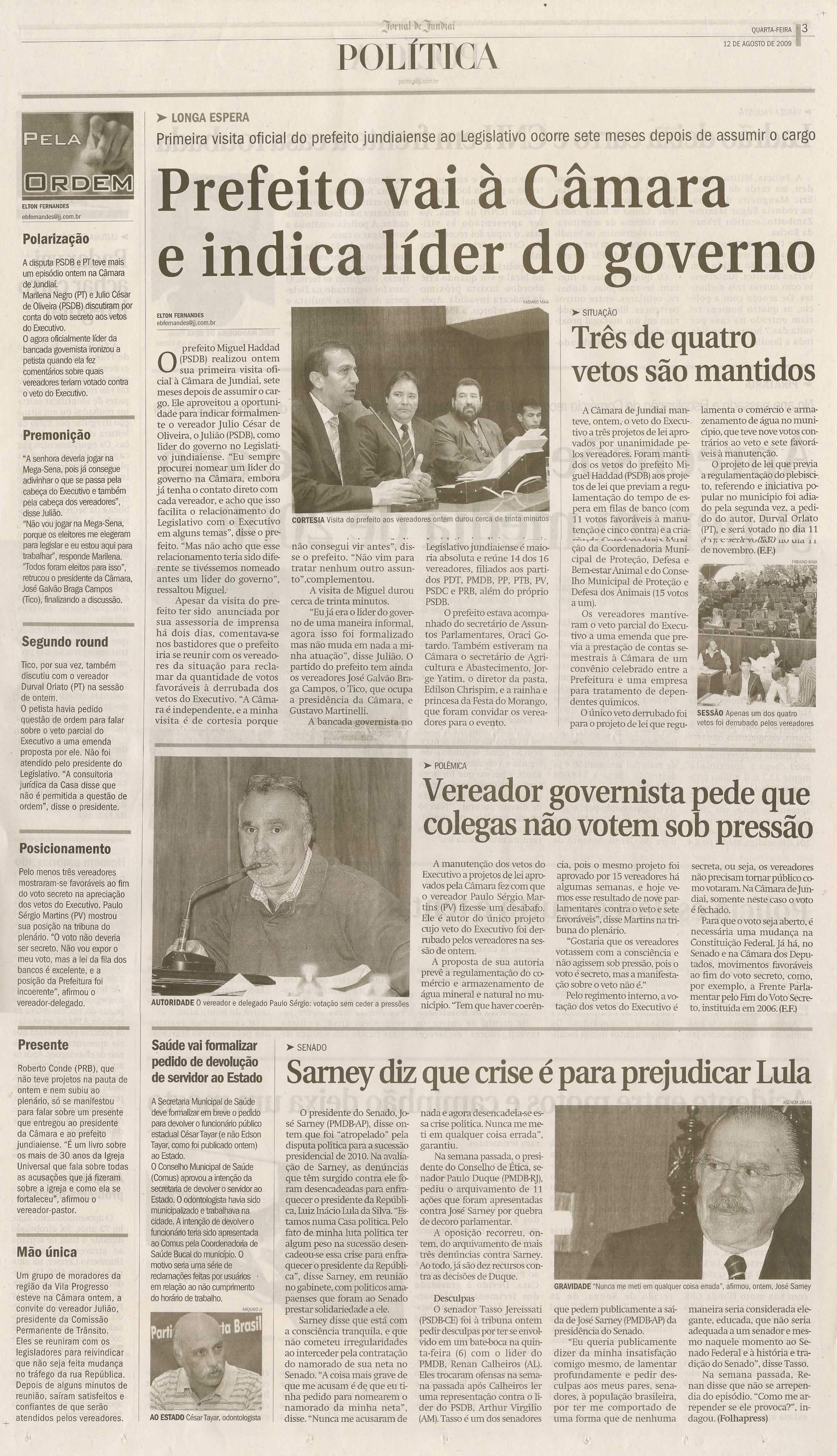 Jornal de Jundiaí - 12/08/2009