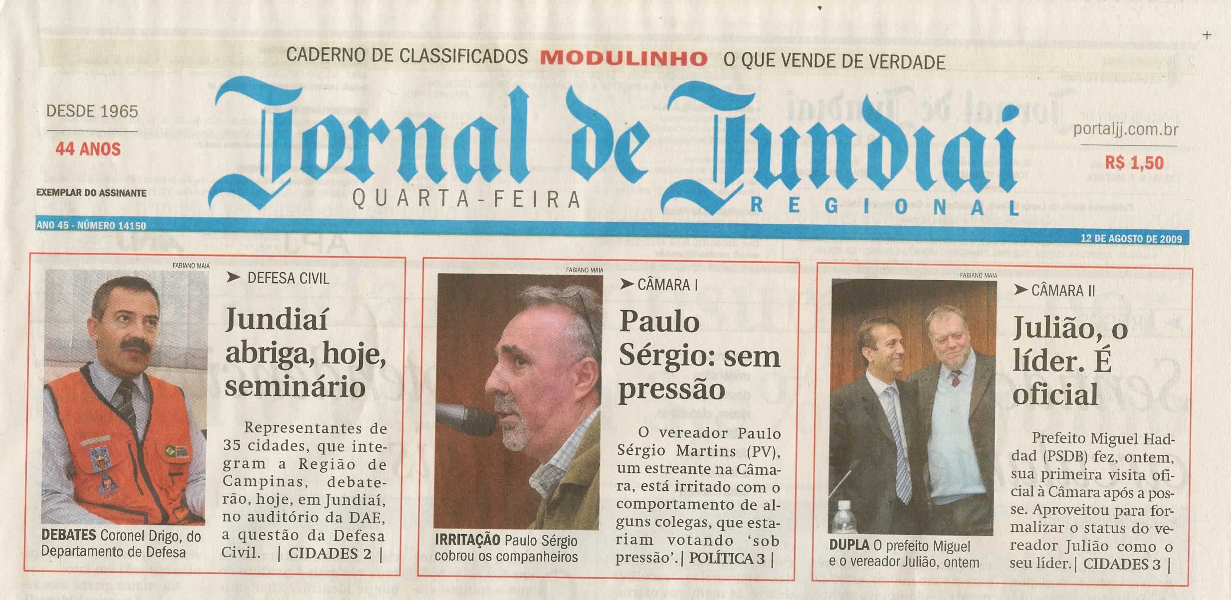Jornal de Jundiaí - 12/08/2009