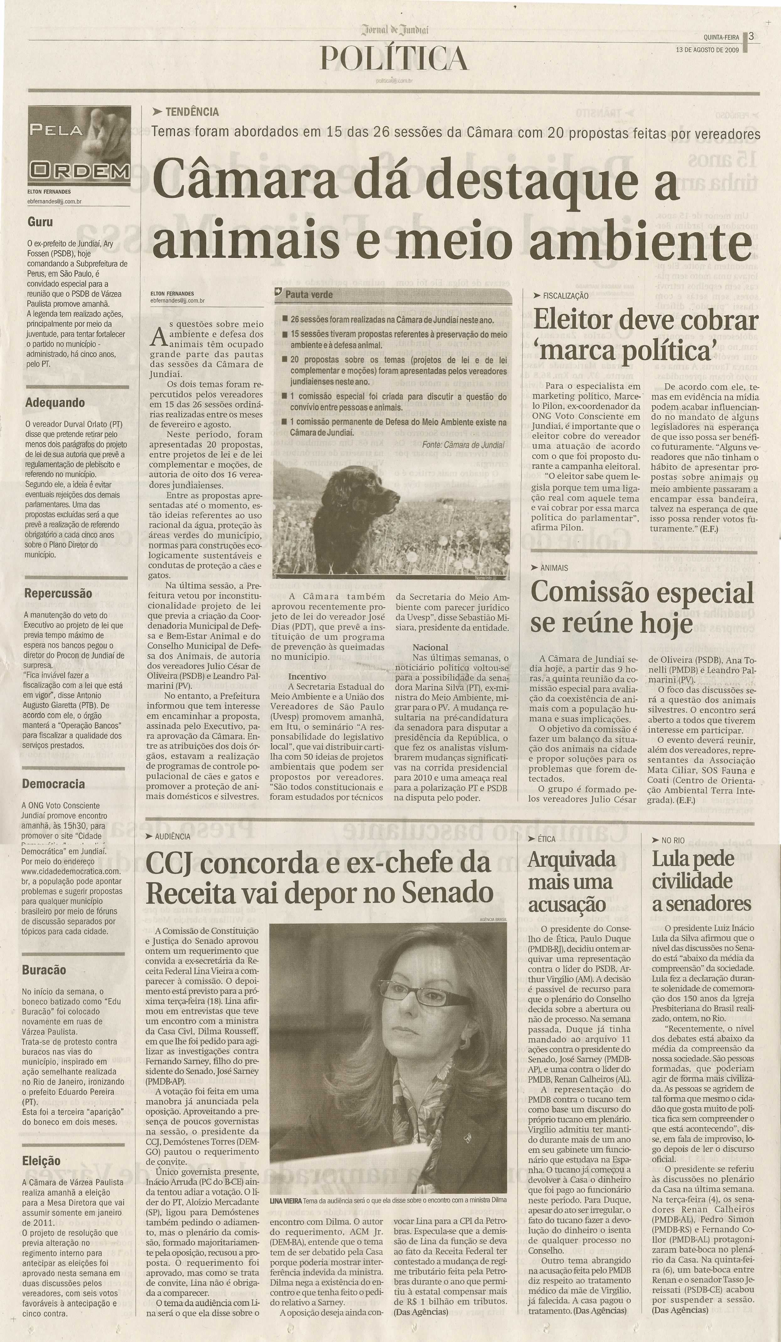 Jornal de Jundiaí - 13/08/2009