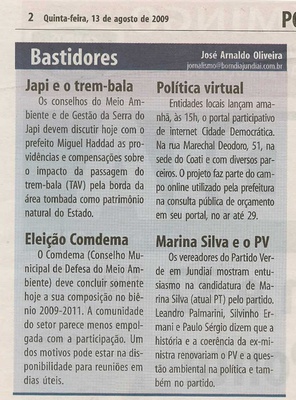 Bom Dia Jundiaí - 13/08/2009