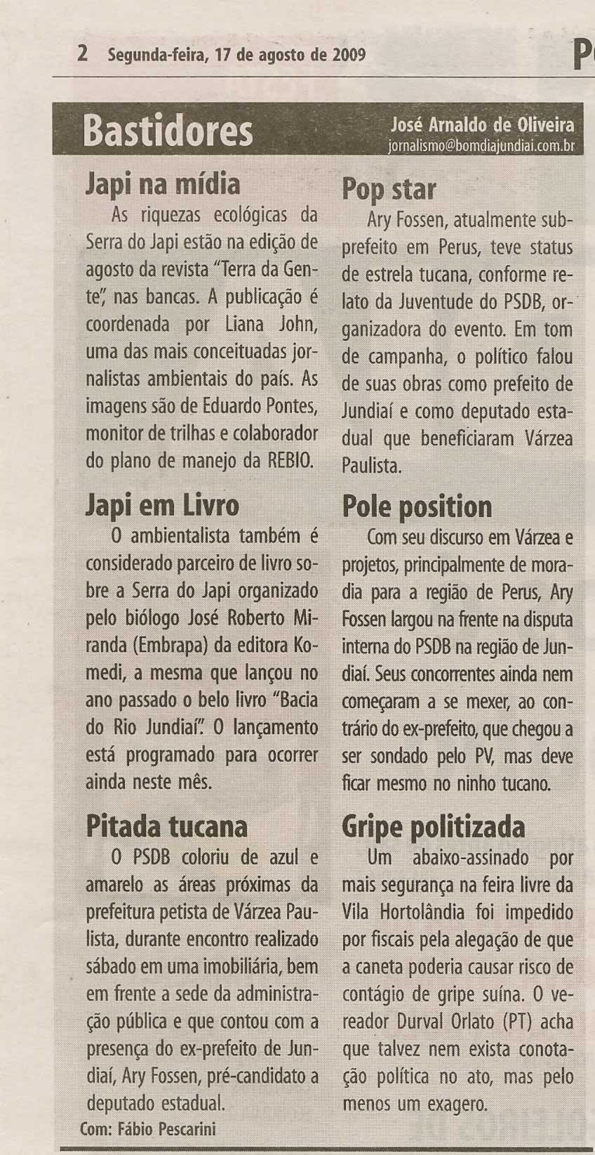 Bom Dia Jundiaí - 17/08/2009